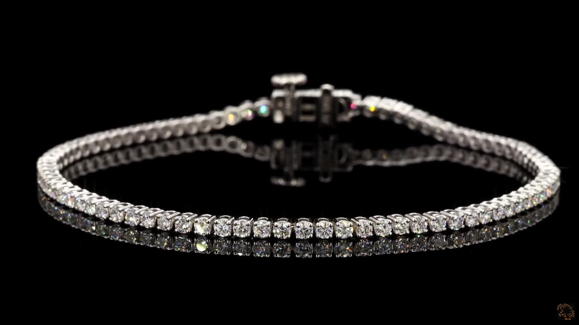 Tennis Bracelet, 14K White Gold, stock TB3-2.2-14KW