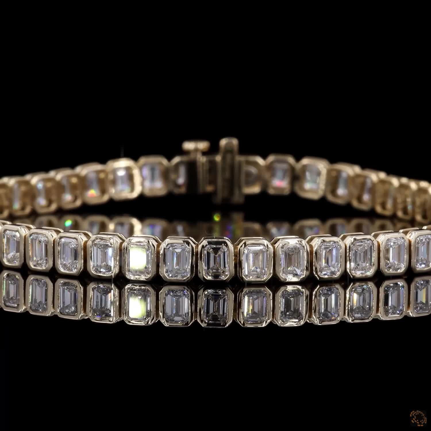 Tennis Bracelet, 14K Yellow Gold, stock 1643611