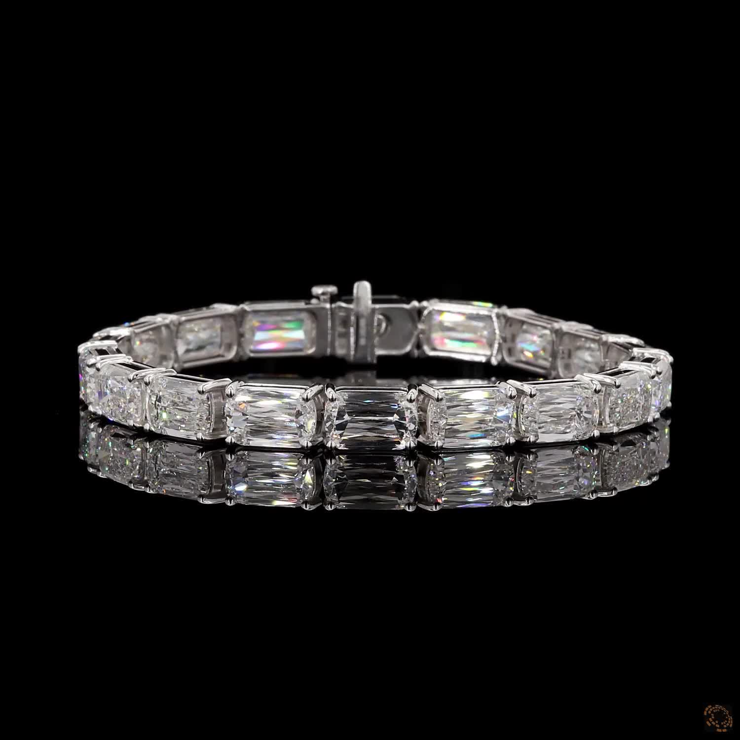 Tennis Bracelet, 14K White Gold, stock 1596414
