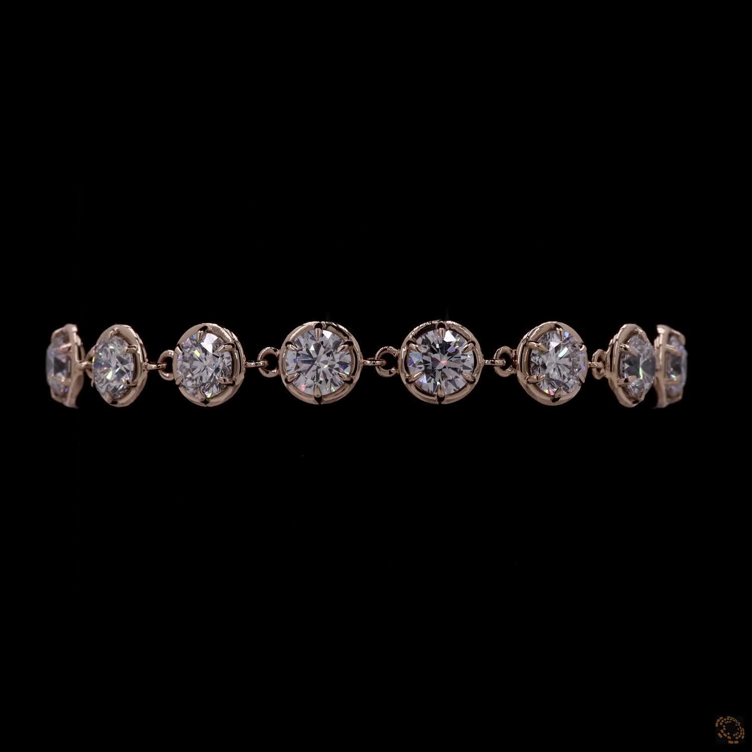 Tennis Bracelet, 14K Yellow Gold, stock GD-1484