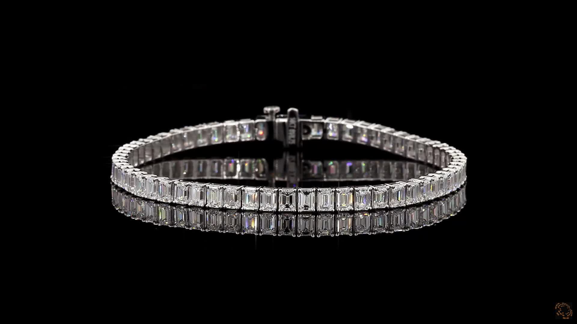 Tennis Bracelet, 14K White Gold, stock TBEM30-0.7-W
