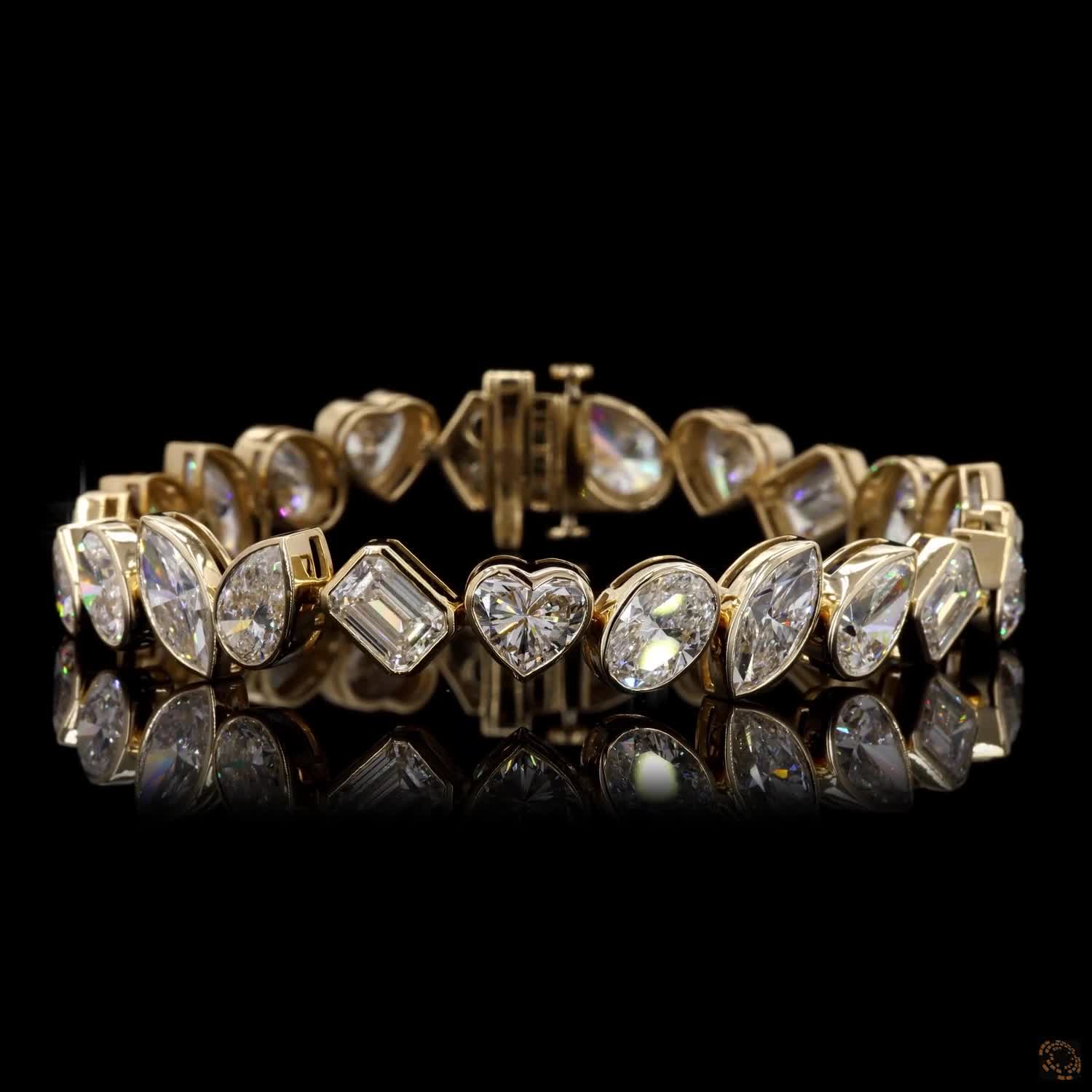 Fancy Shape Bracelet, 14K Yellow Gold, stock 1560579