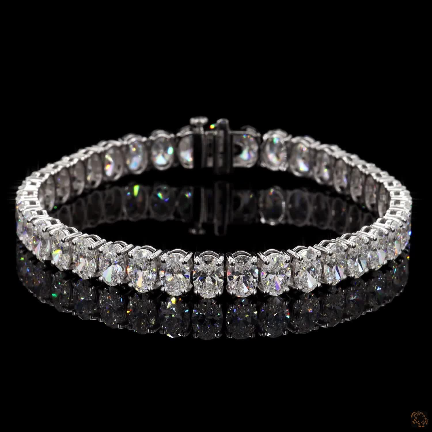 Tennis Bracelet, 14K White Gold, stock TBOV20-0.5-W