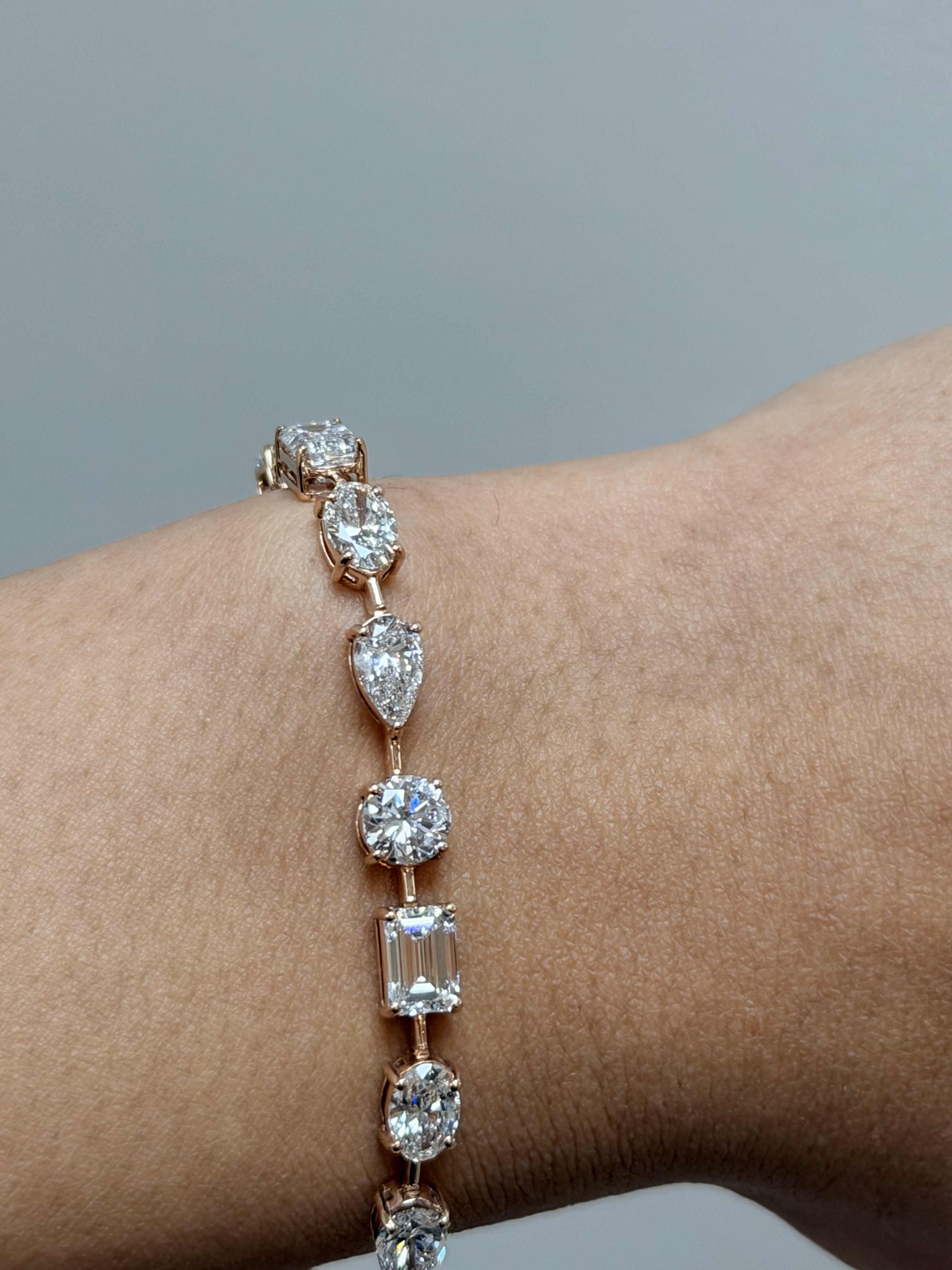 Fancy Shape Bracelet, 14K Yellow Gold, stock BR00011