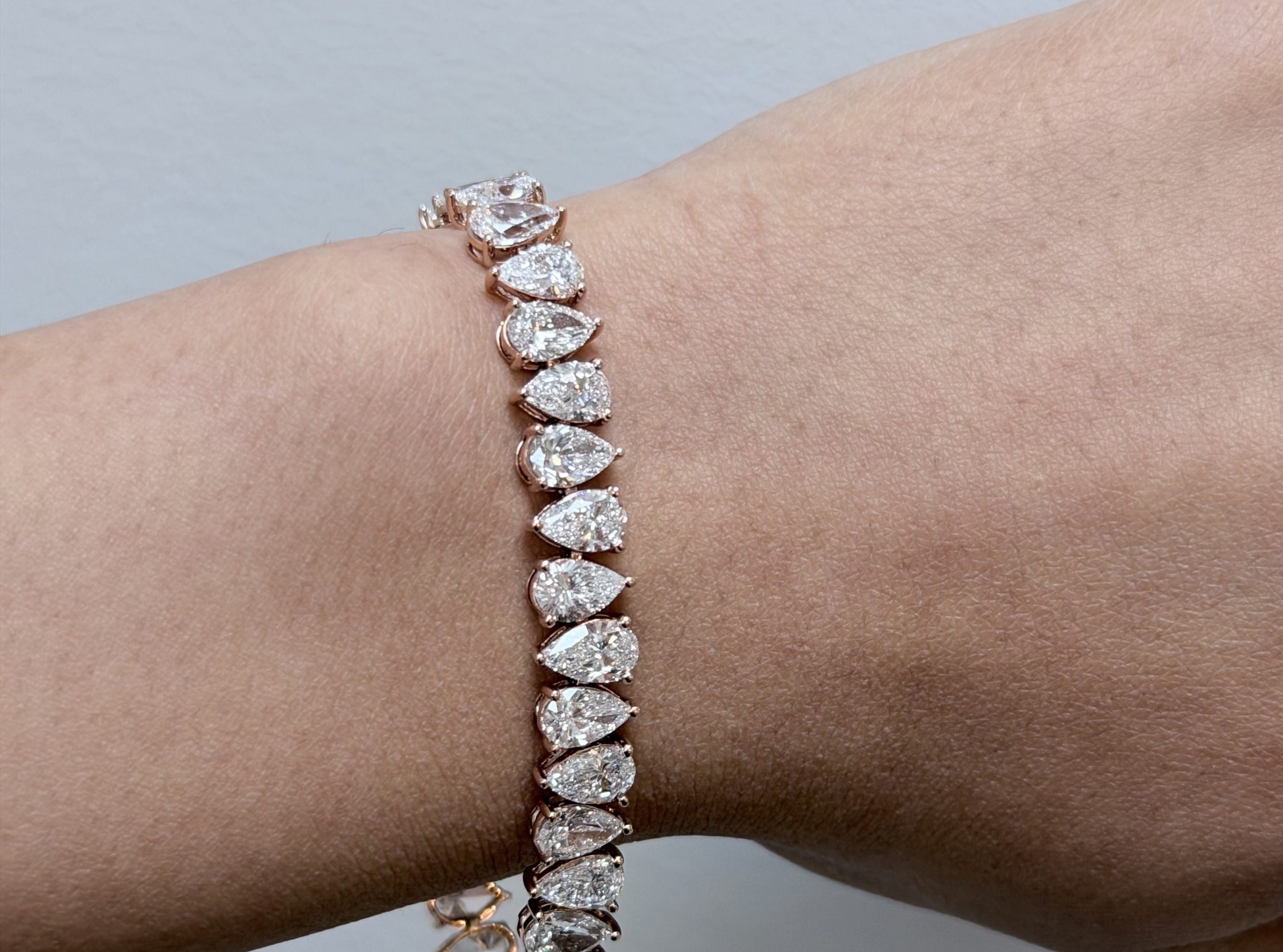 Tennis Bracelet, 14K Rose Gold, stock BRAC00060