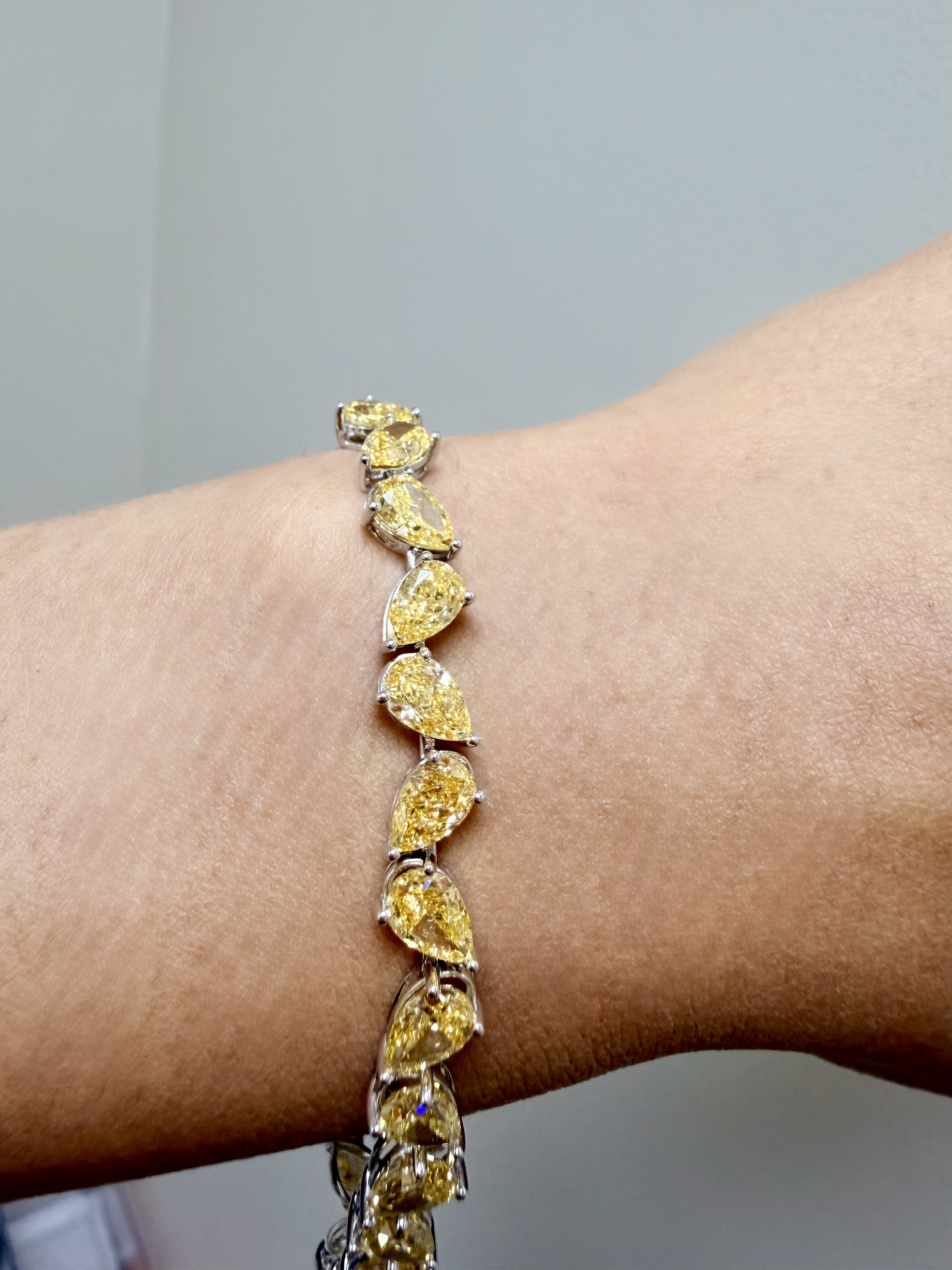 Tennis Bracelet, 14K White Gold, stock BR00016
