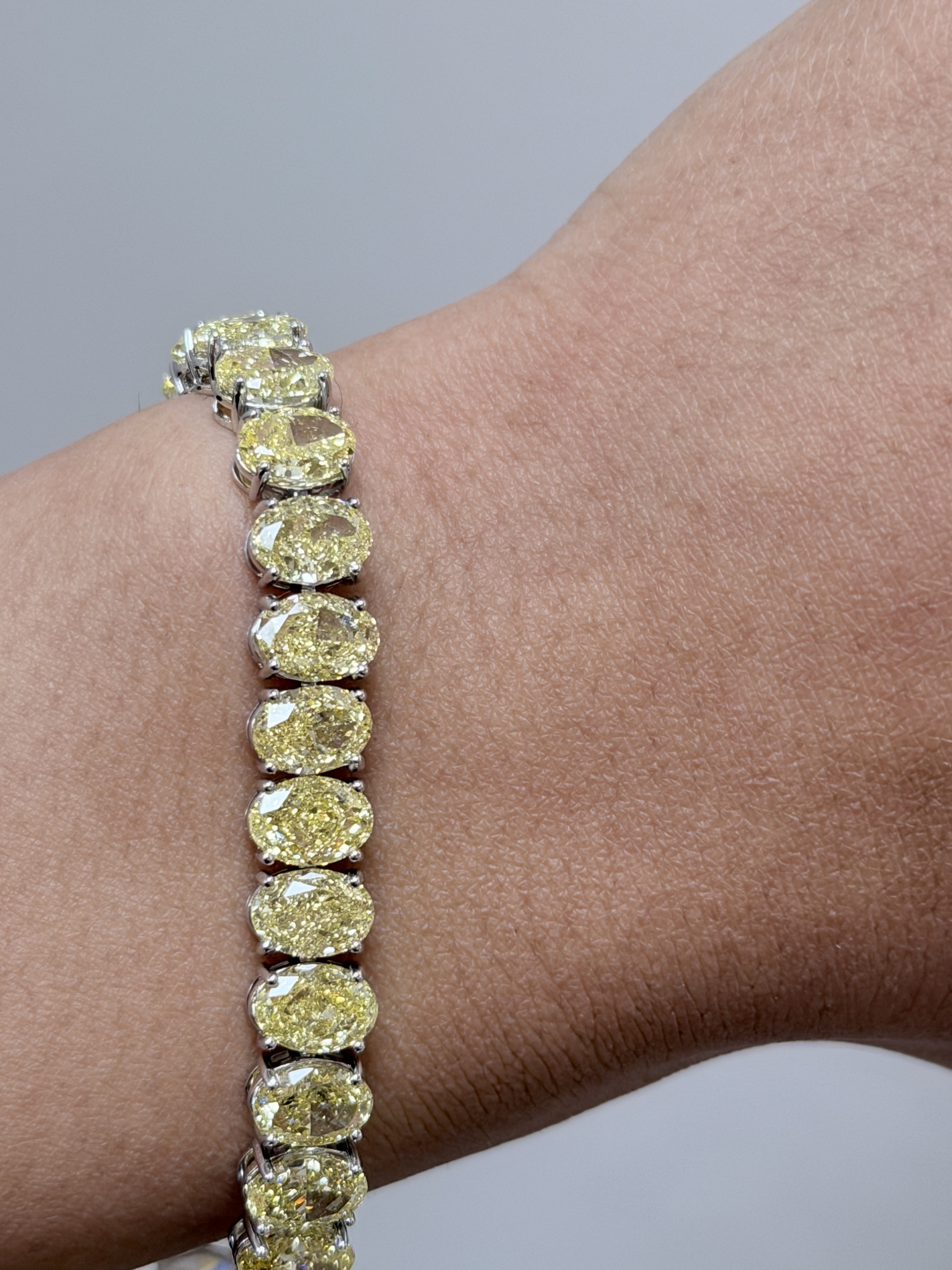 Tennis Bracelet, 14K White Gold, stock BR00019