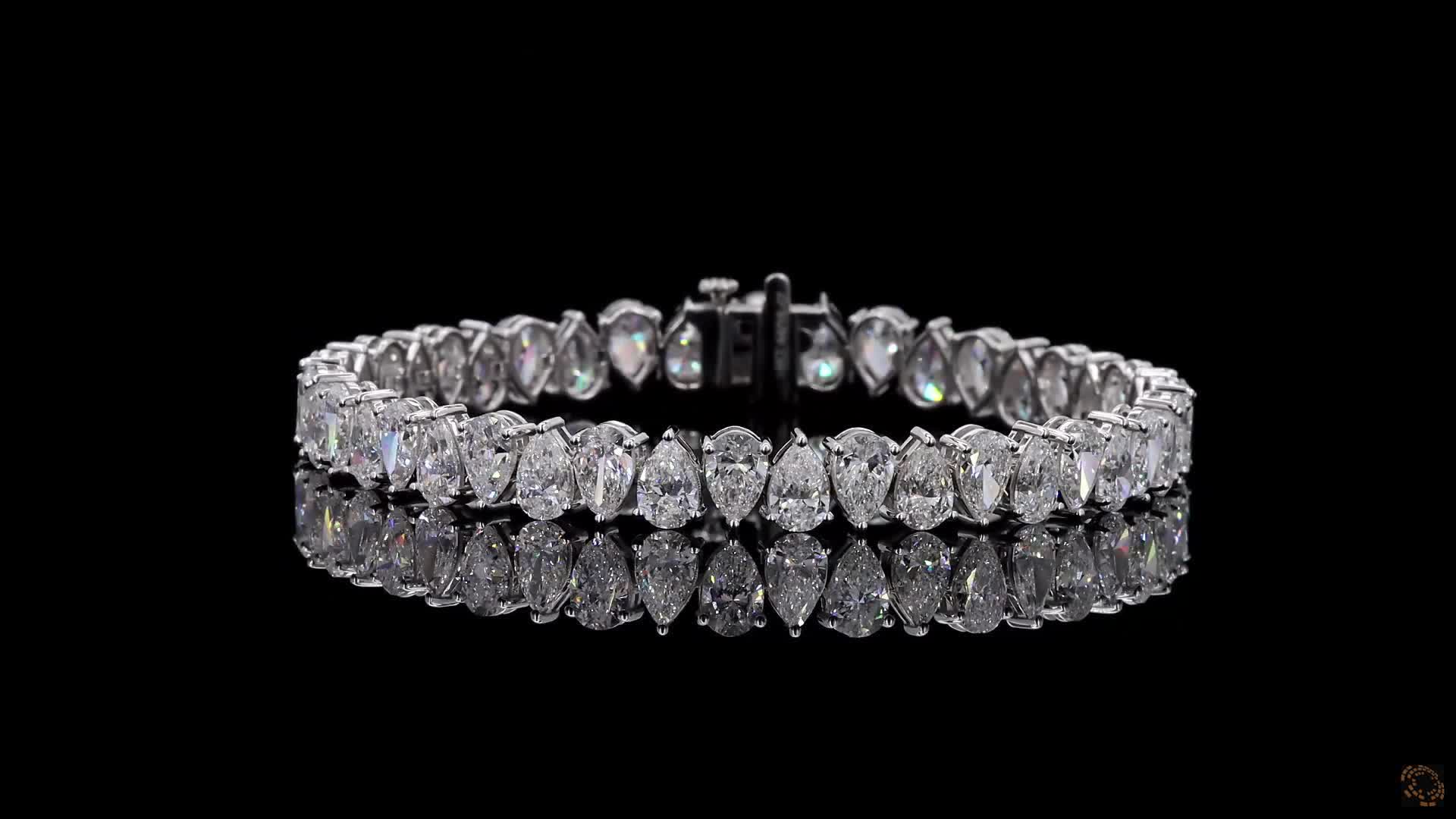 Tennis Bracelet, 14K White Gold, stock TBPS17-0.4-W
