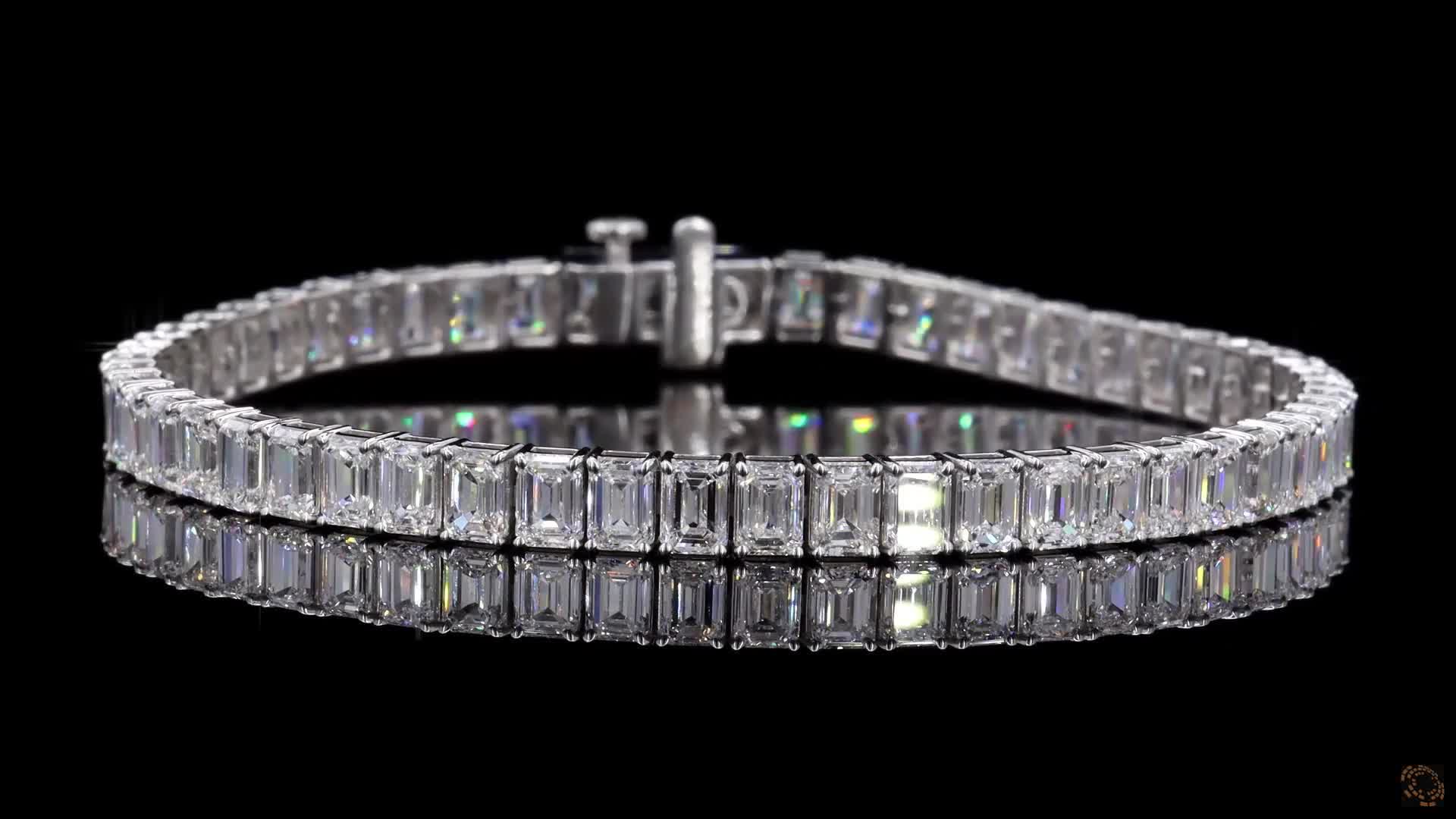 Tennis Bracelet, 14K White Gold, stock TBEM11-0.2-W