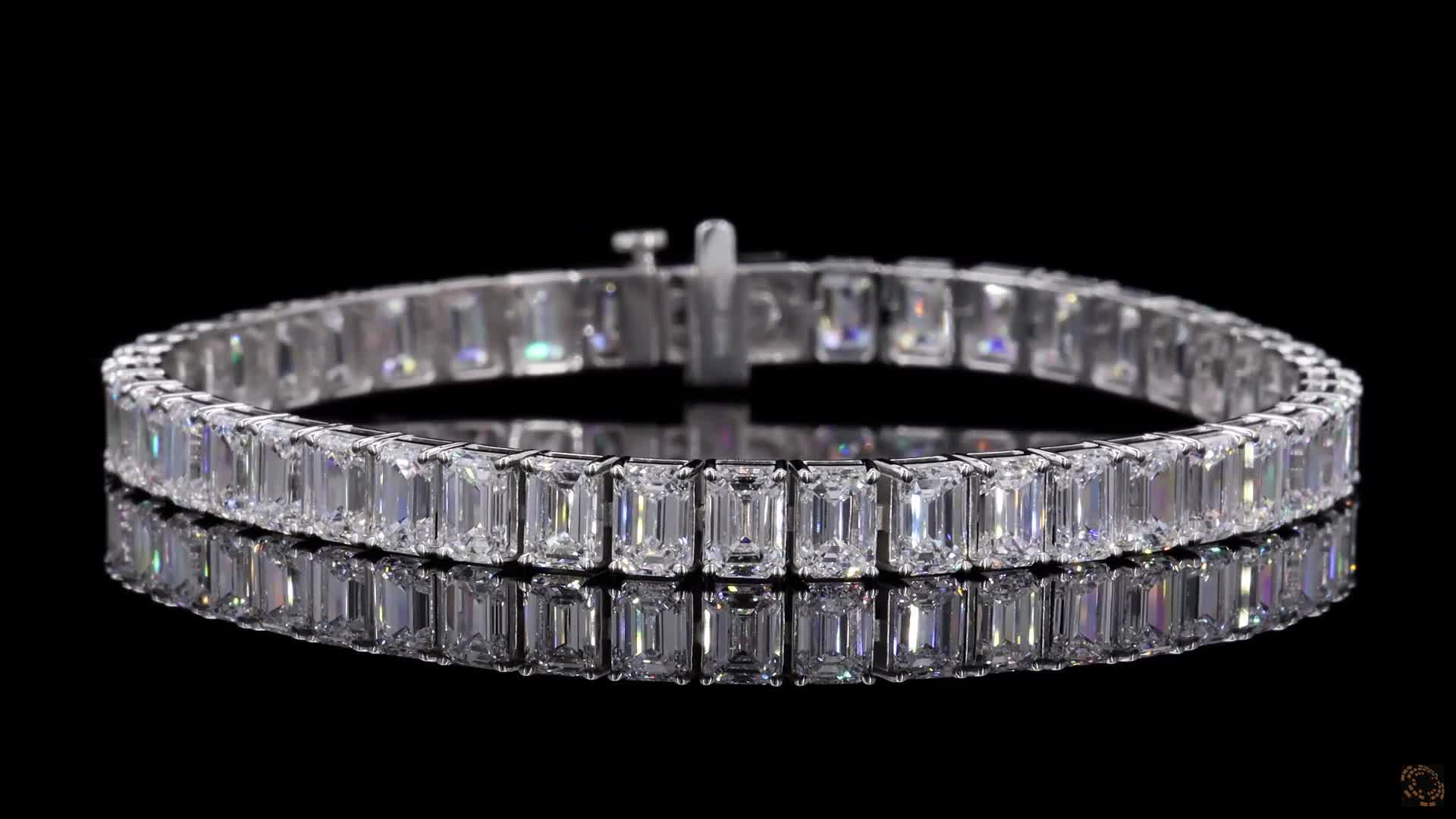 Tennis Bracelet, 14K White Gold, stock TBEM18-0.4-W