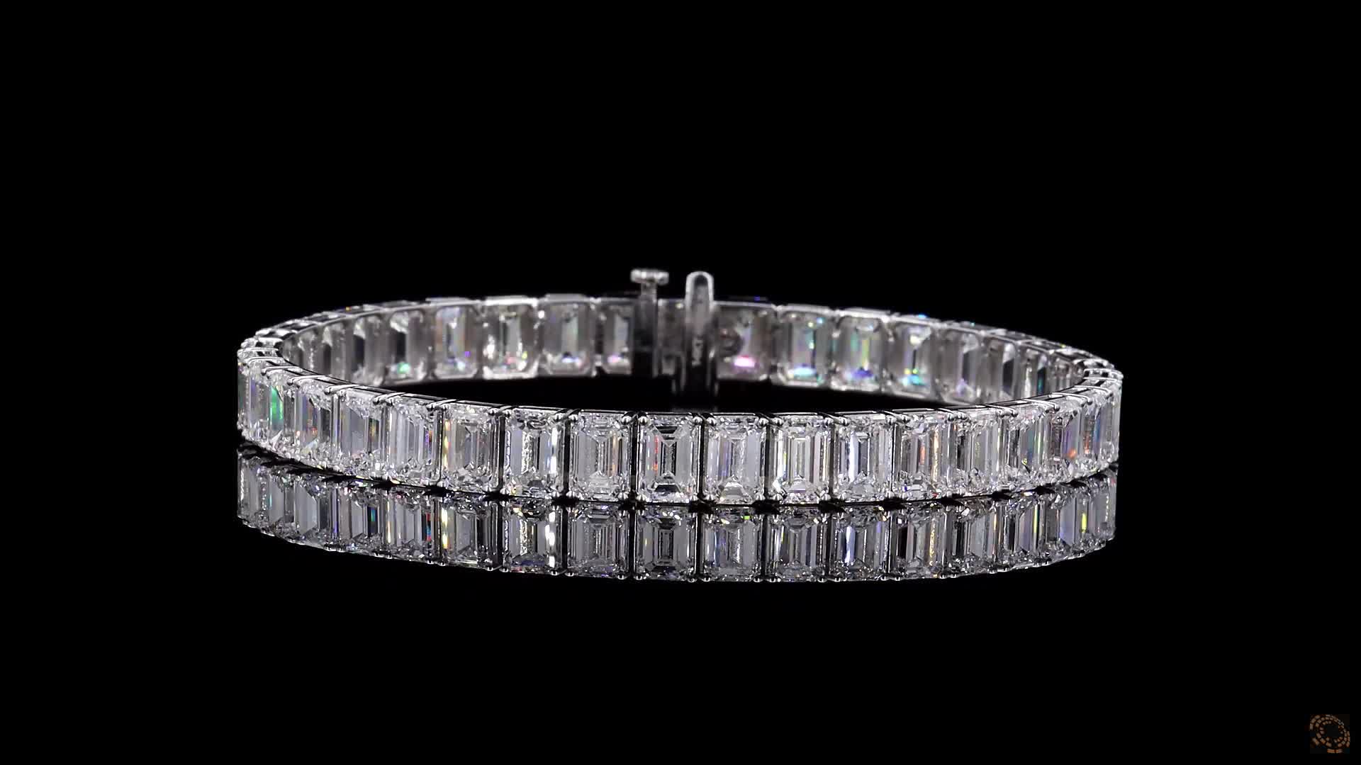 Tennis Bracelet, 14K White Gold, stock TBEM22-0.5-W