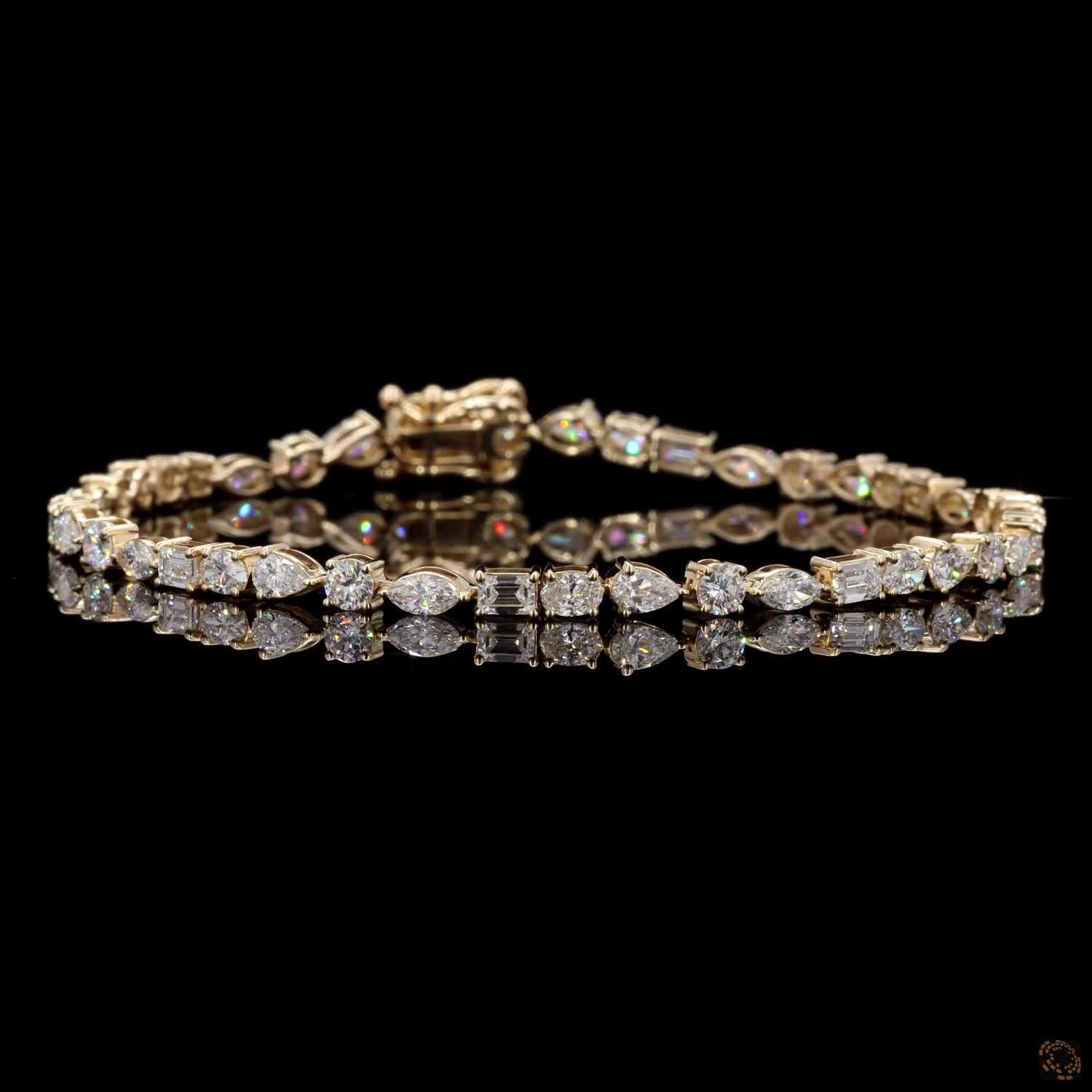 Fancy Shape Bracelet, 14K Yellow Gold, stock GD-1491