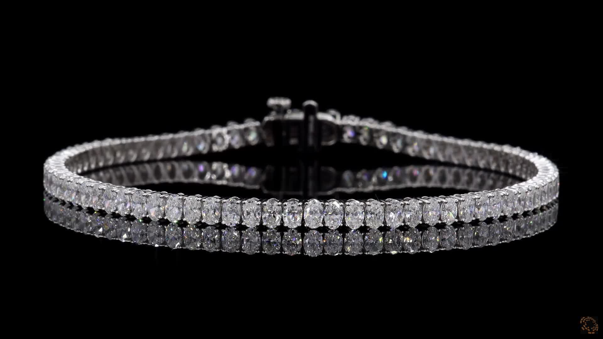 Tennis Bracelet, 14K White Gold, stock TBOV5-0.1-W