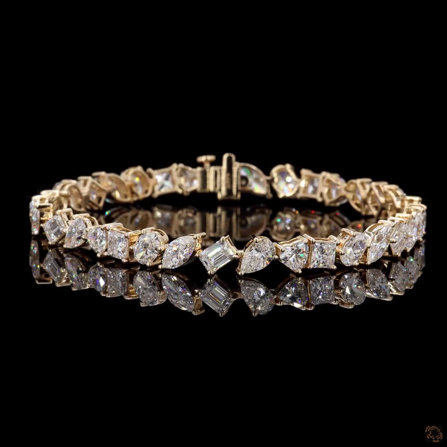 Fancy Shape Bracelet, 14K Yellow Gold, stock TBFM-0.3-Y7