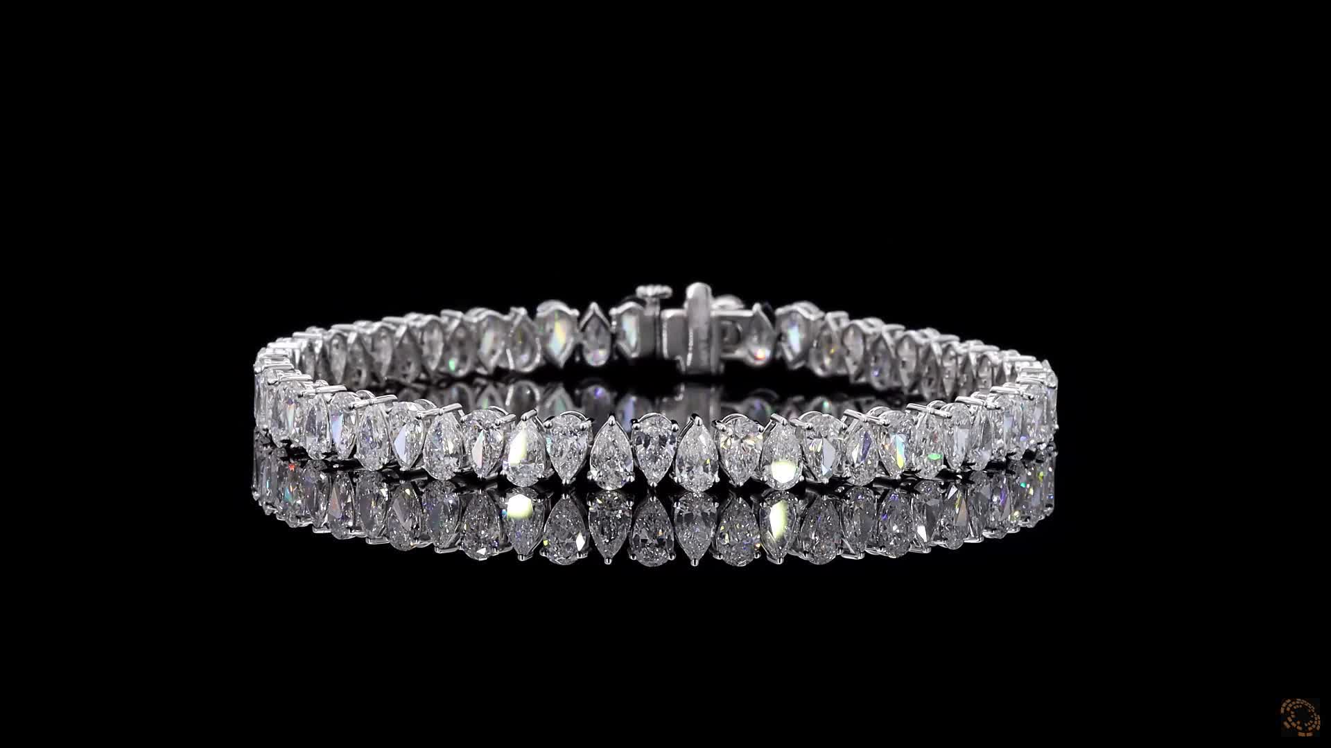 Tennis Bracelet, 14K White Gold, stock TBPS23-0.6-W