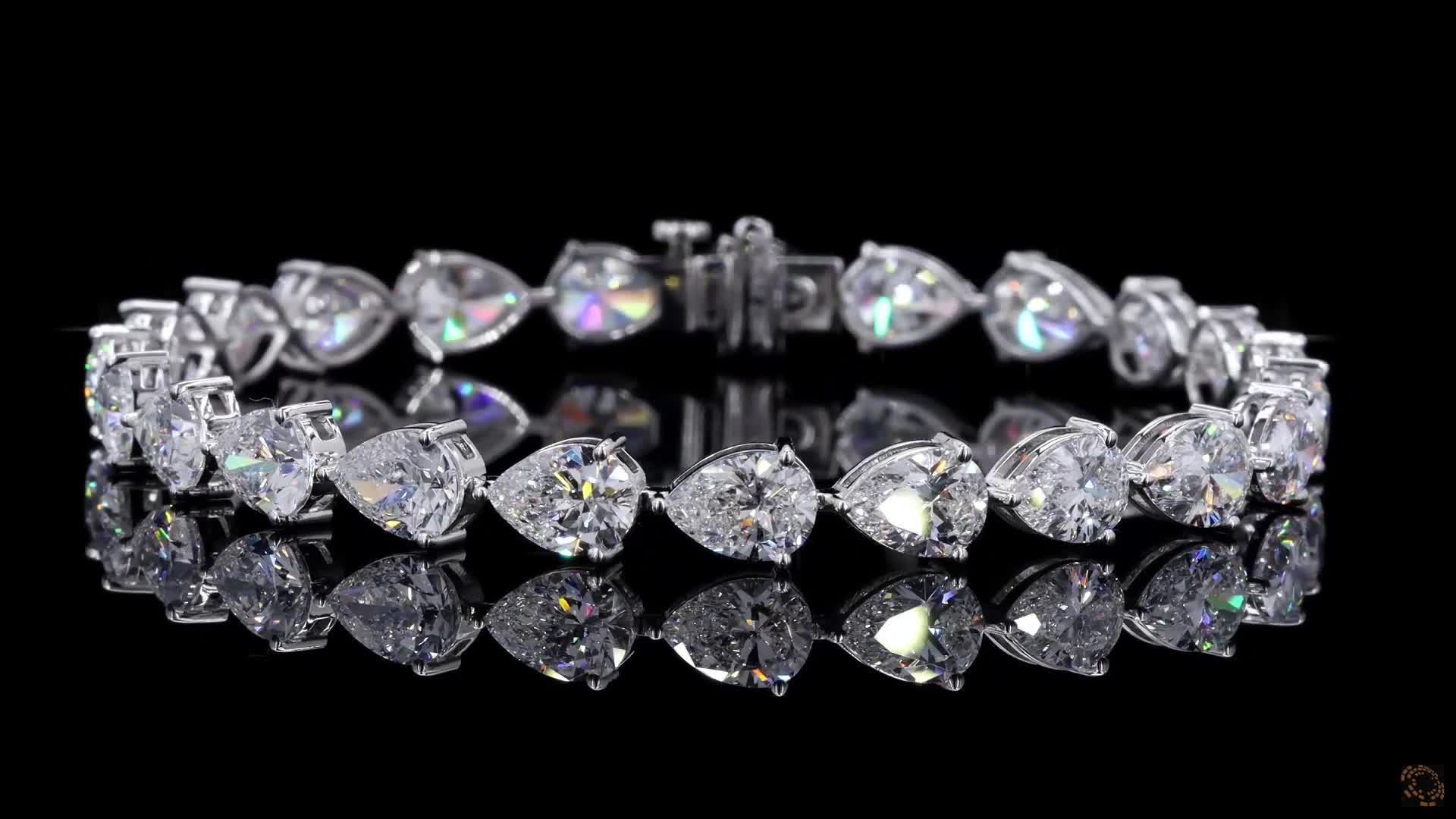 Tennis Bracelet, 14K White Gold, stock TBPS19-1.0HW