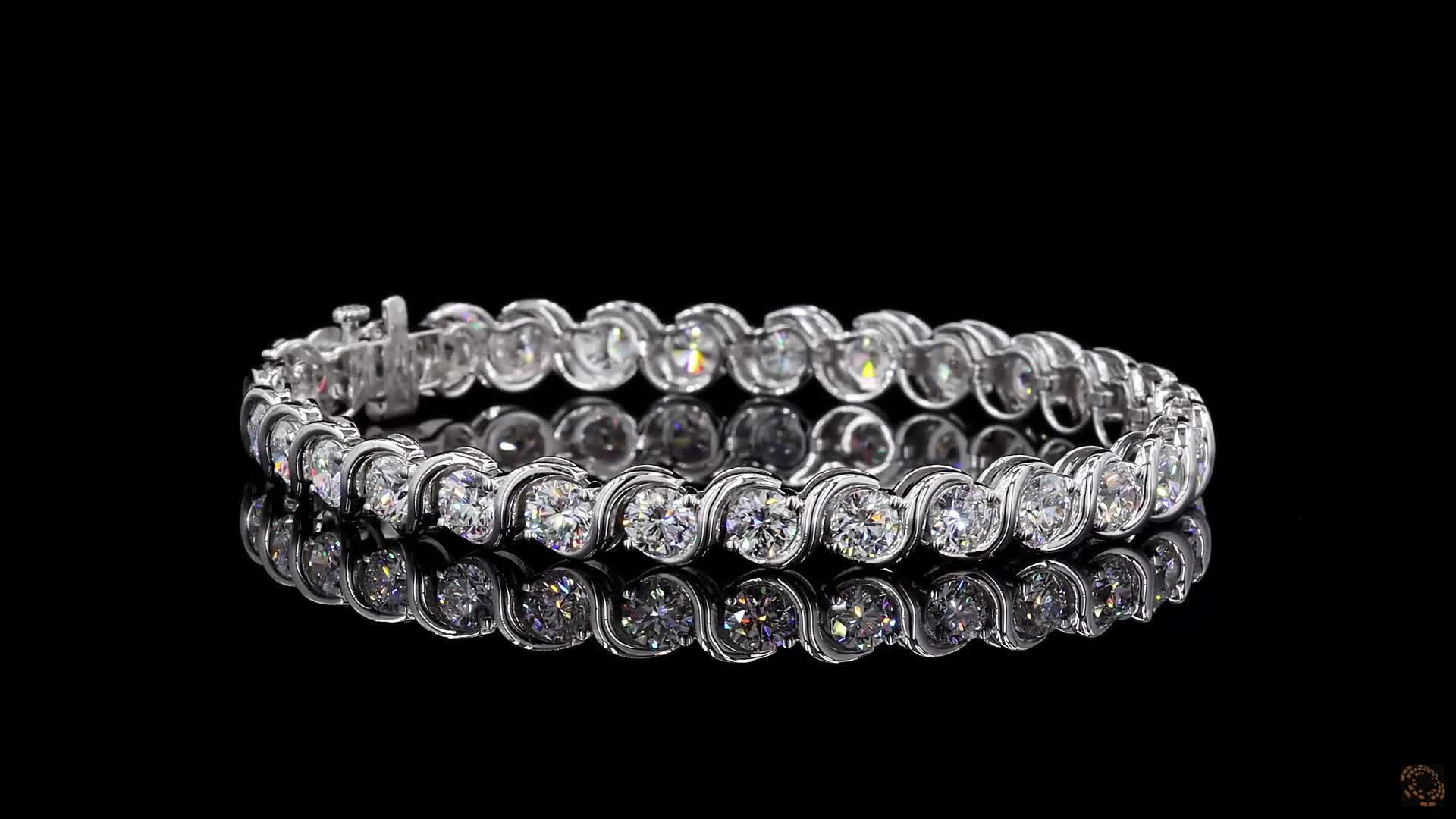 Tennis Bracelet, 14K White Gold, stock 1983575