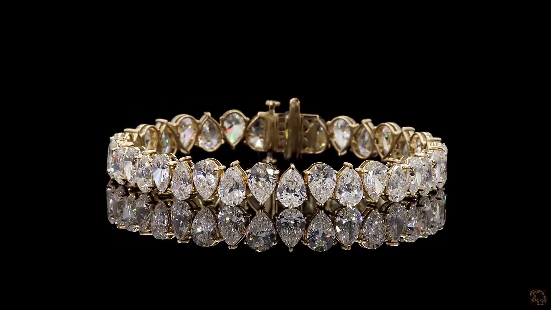 Tennis Bracelet, 14K Yellow Gold, stock 2017796