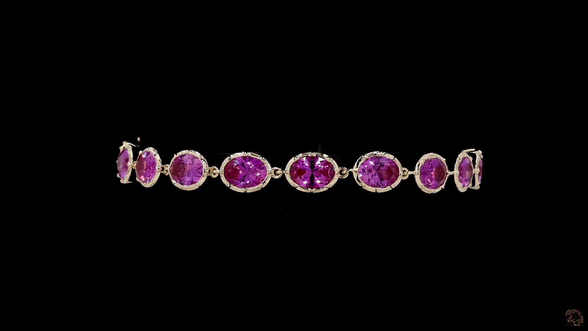Tennis Bracelet, 14K Yellow Gold, stock GD-2480