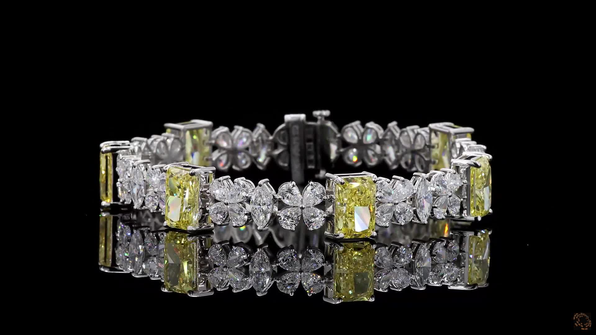 Fancy Shape Bracelet, 14K White Gold, stock 2017795