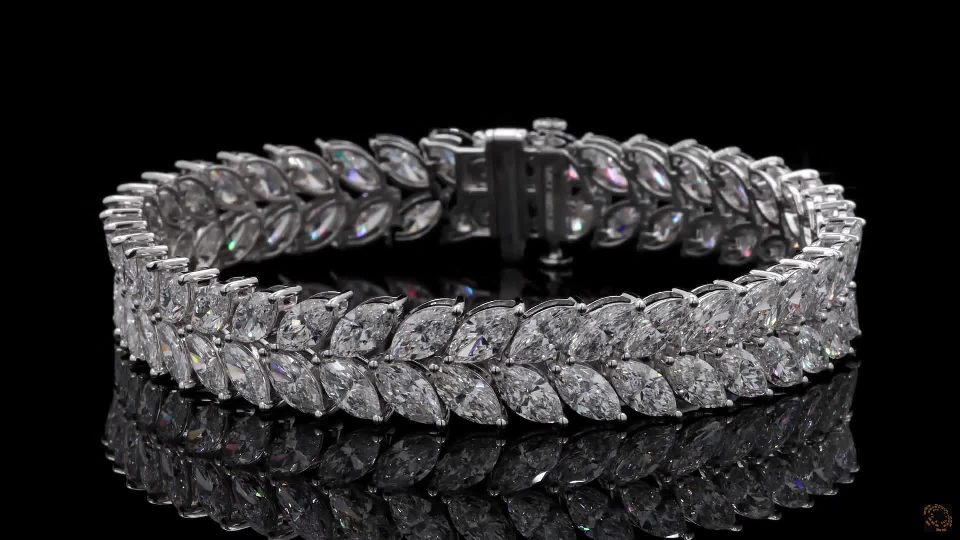 Tennis Bracelet, 14K White Gold, stock 1958494