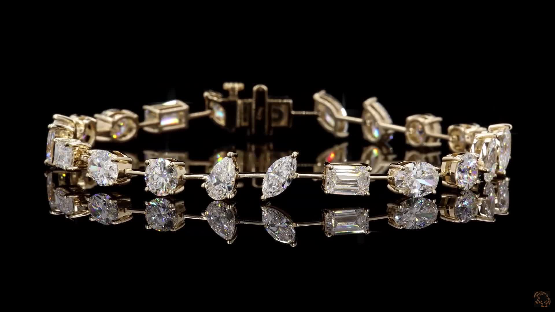 Fancy Shape Bracelet, 14K Yellow Gold, stock GD-3095