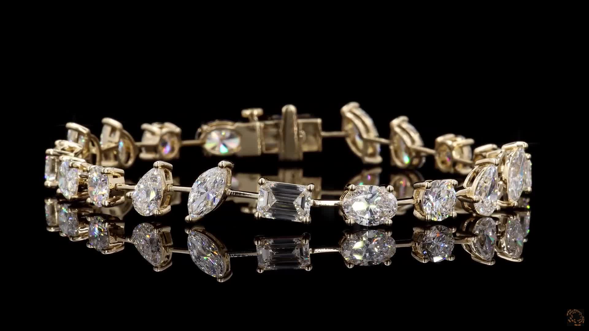 Fancy Shape Bracelet, 14K Yellow Gold, stock GD-3097
