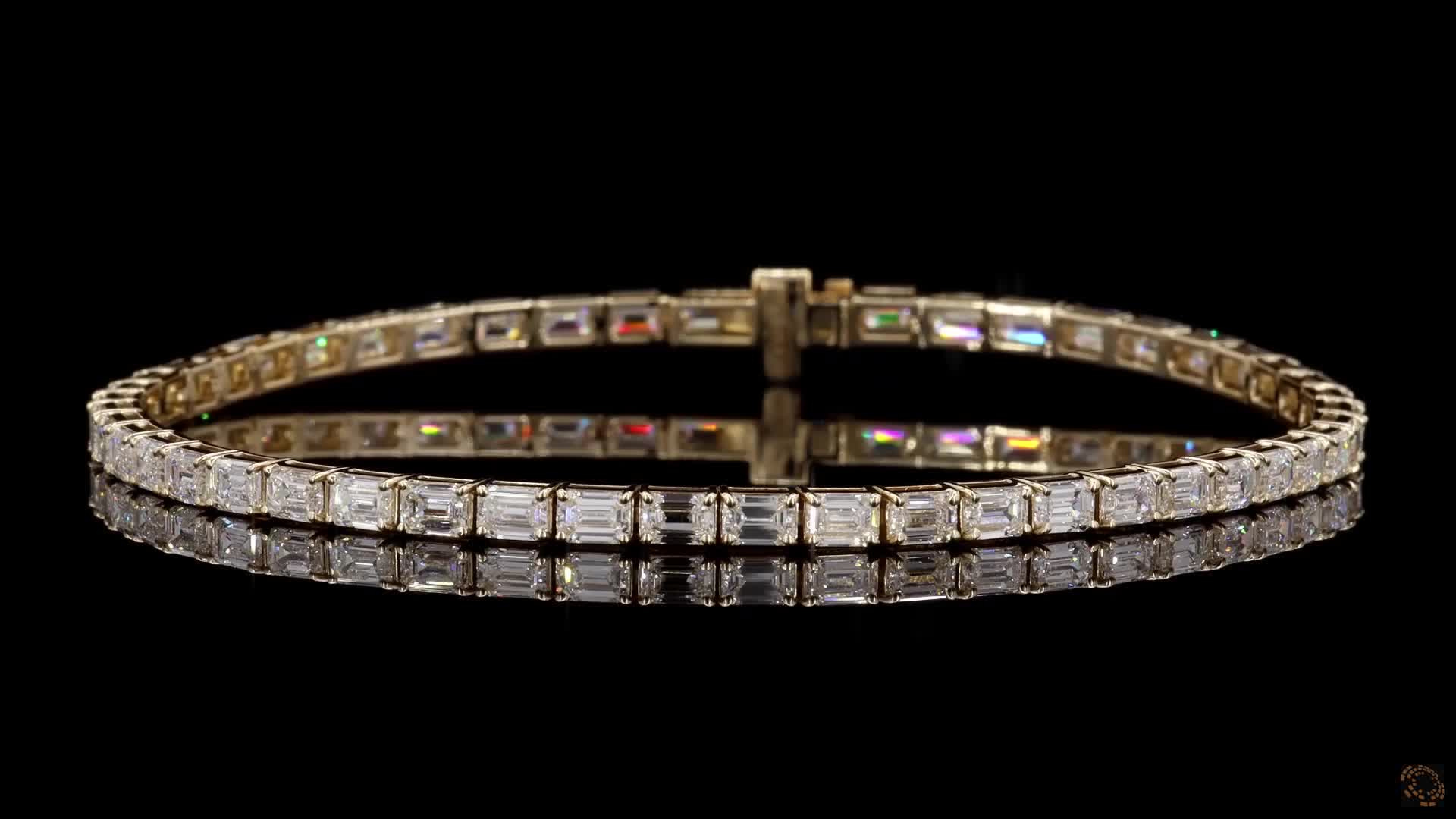 Tennis Bracelet, 14K Yellow Gold, stock GD-3131