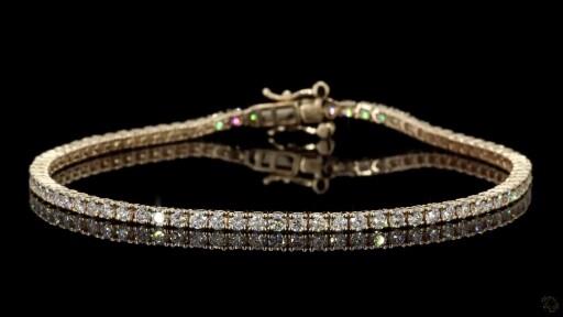 Tennis Bracelet, 14K Yellow Gold, stock BRAC00003