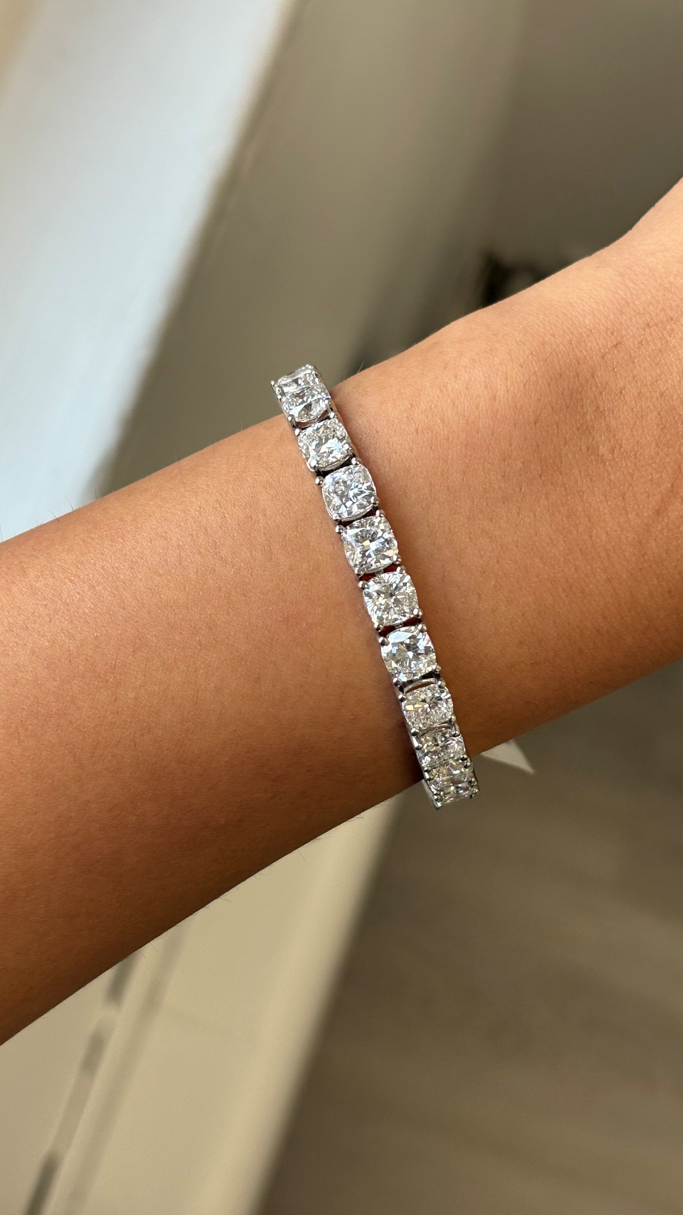 Tennis Bracelet, 14K White Gold, stock BRAC00001
