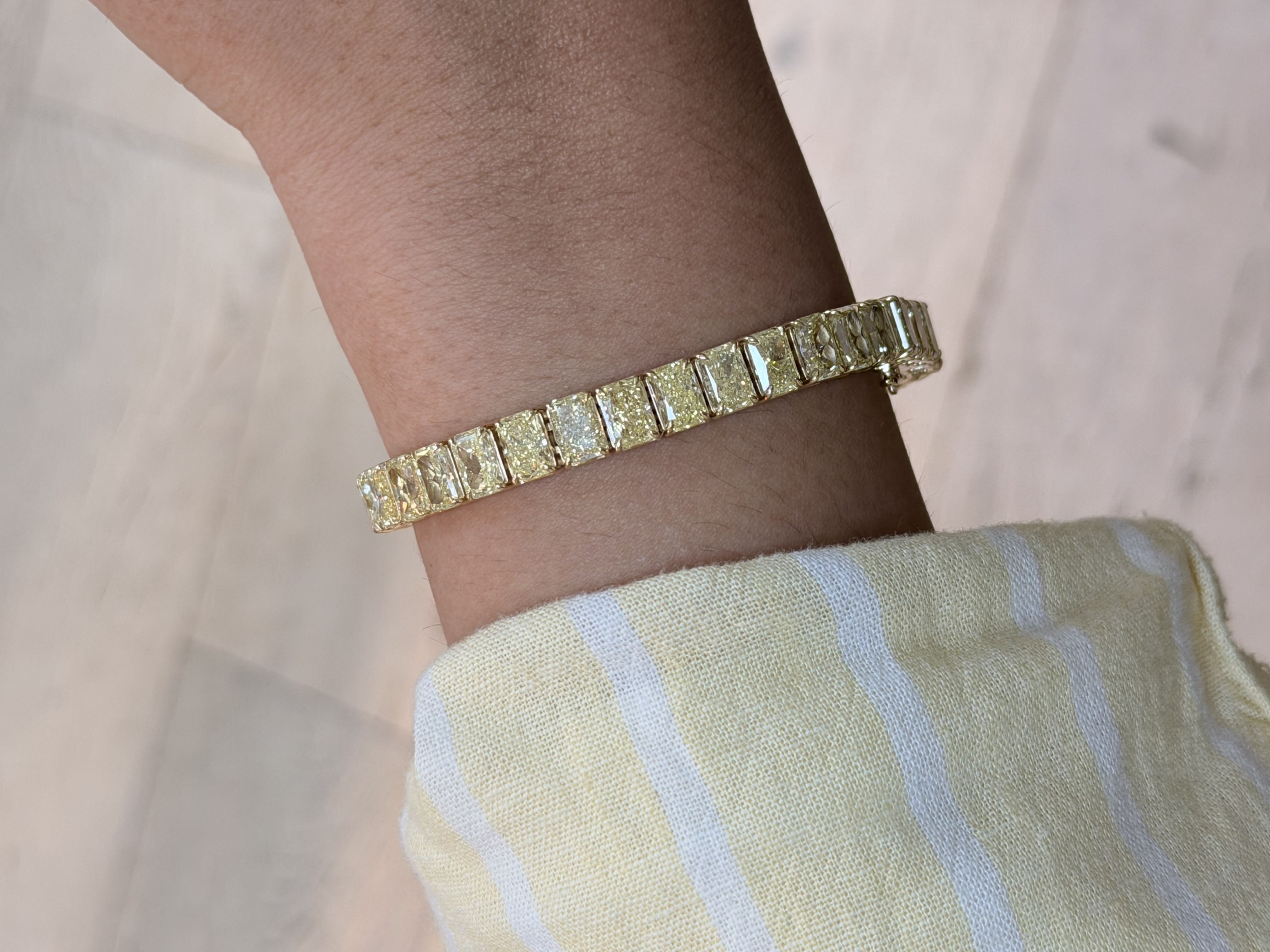 Tennis Bracelet, 14K Yellow Gold, stock BRAC00054