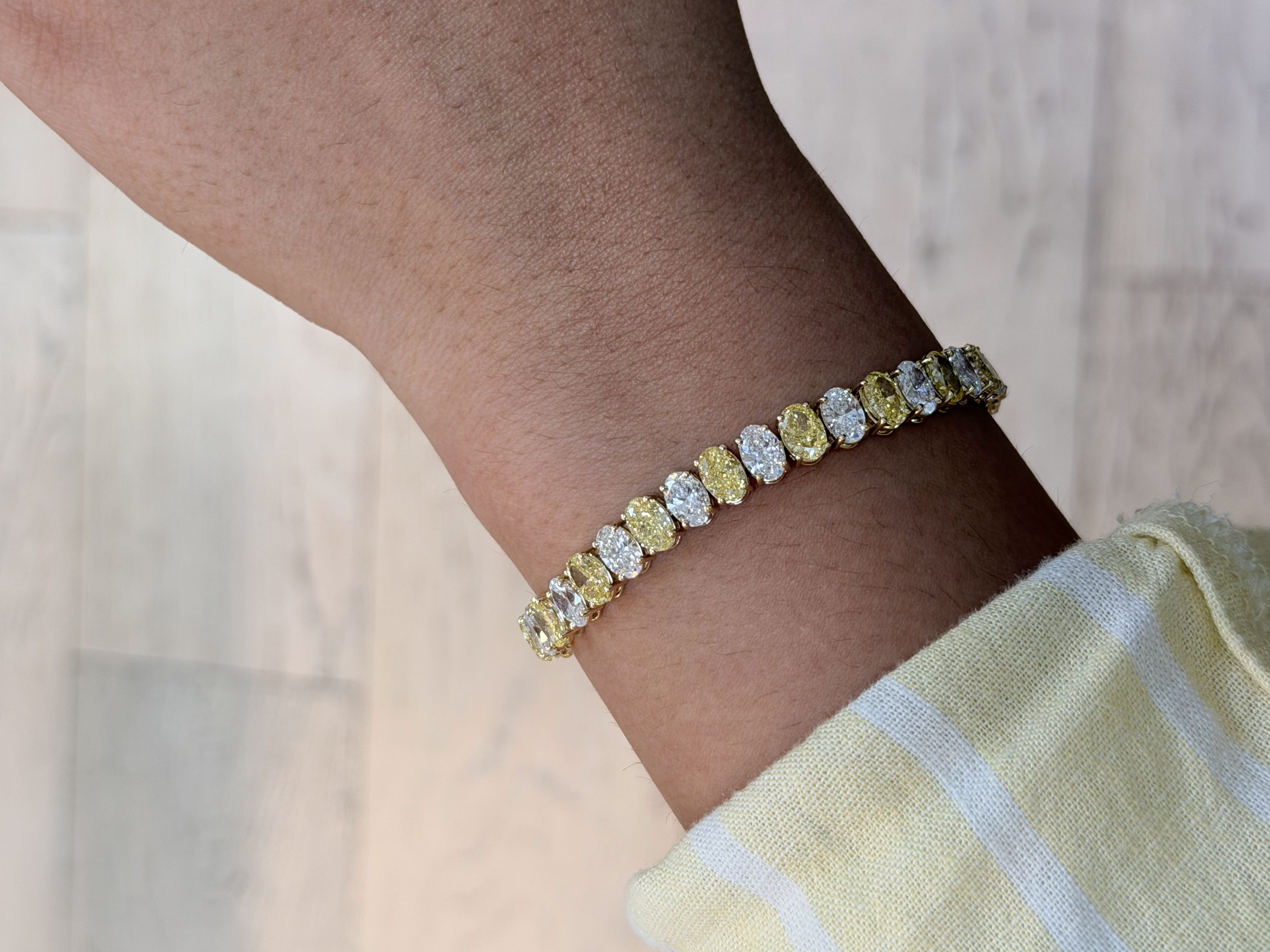 Tennis Bracelet, 14K Yellow Gold, stock BRAC00067