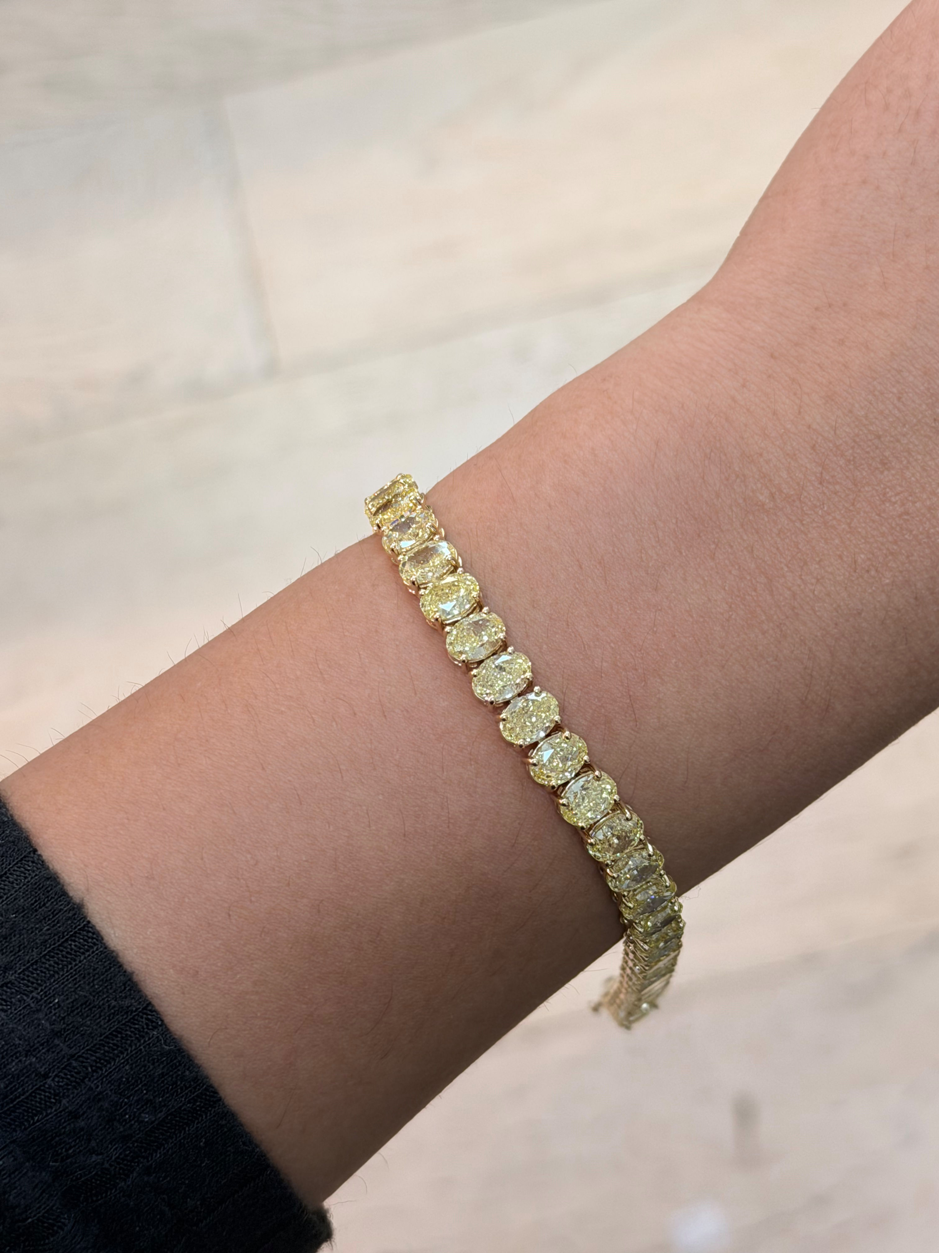 Tennis Bracelet, 14K Yellow Gold, stock BRAC00069