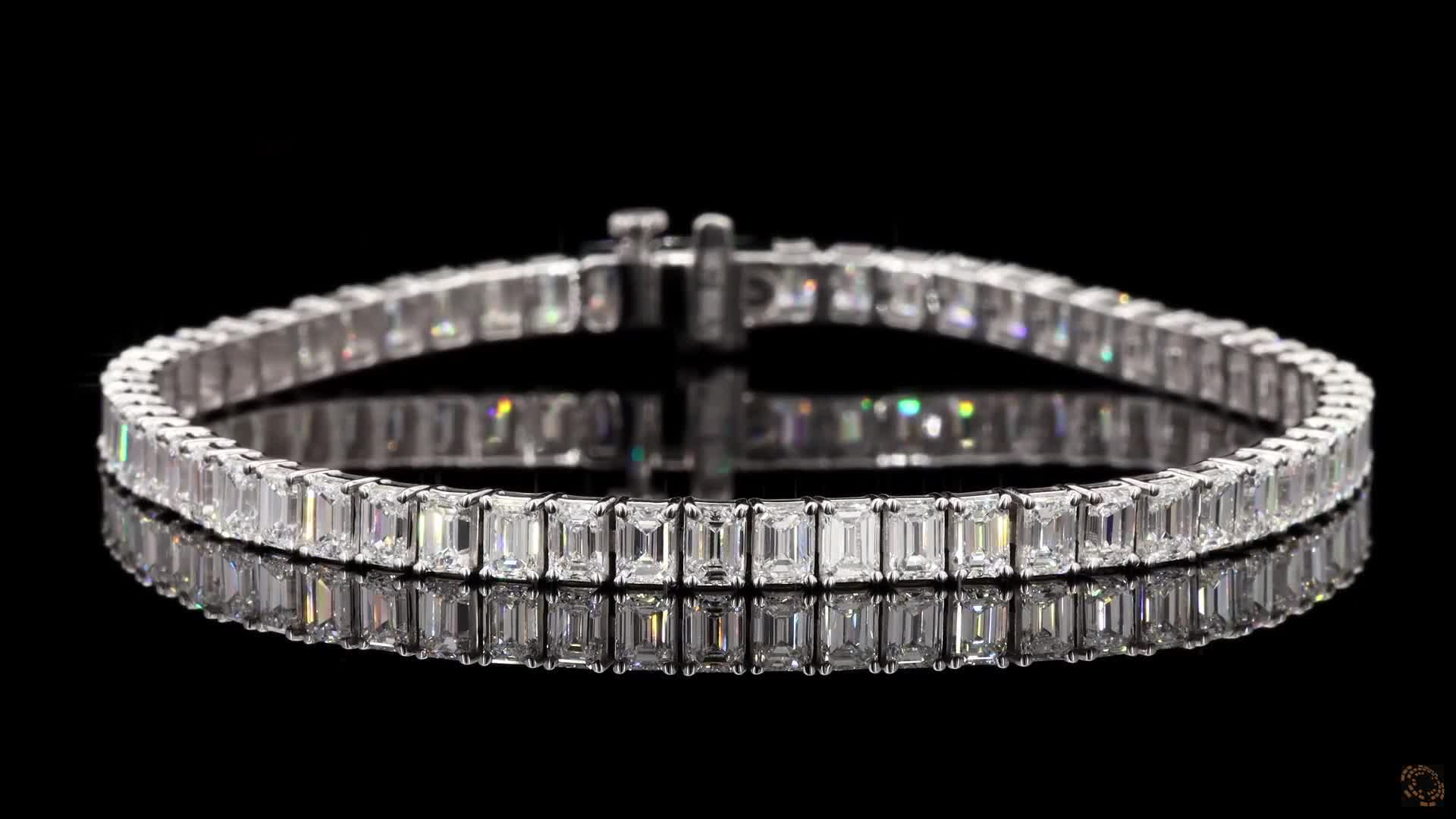 Tennis Bracelet, 14K White Gold, stock TBEM13-0.2-W