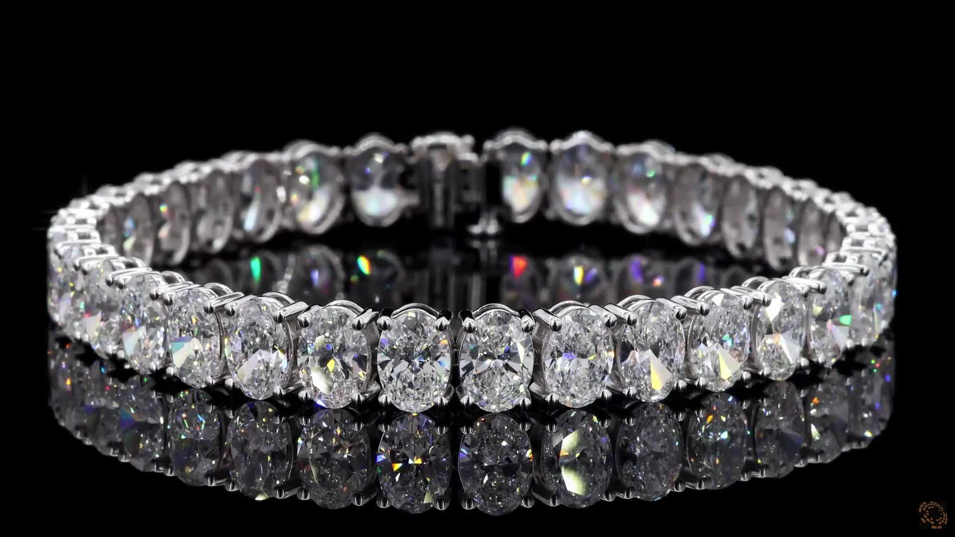 Tennis Bracelet, 14K White Gold, stock TBOV10-0.2-W