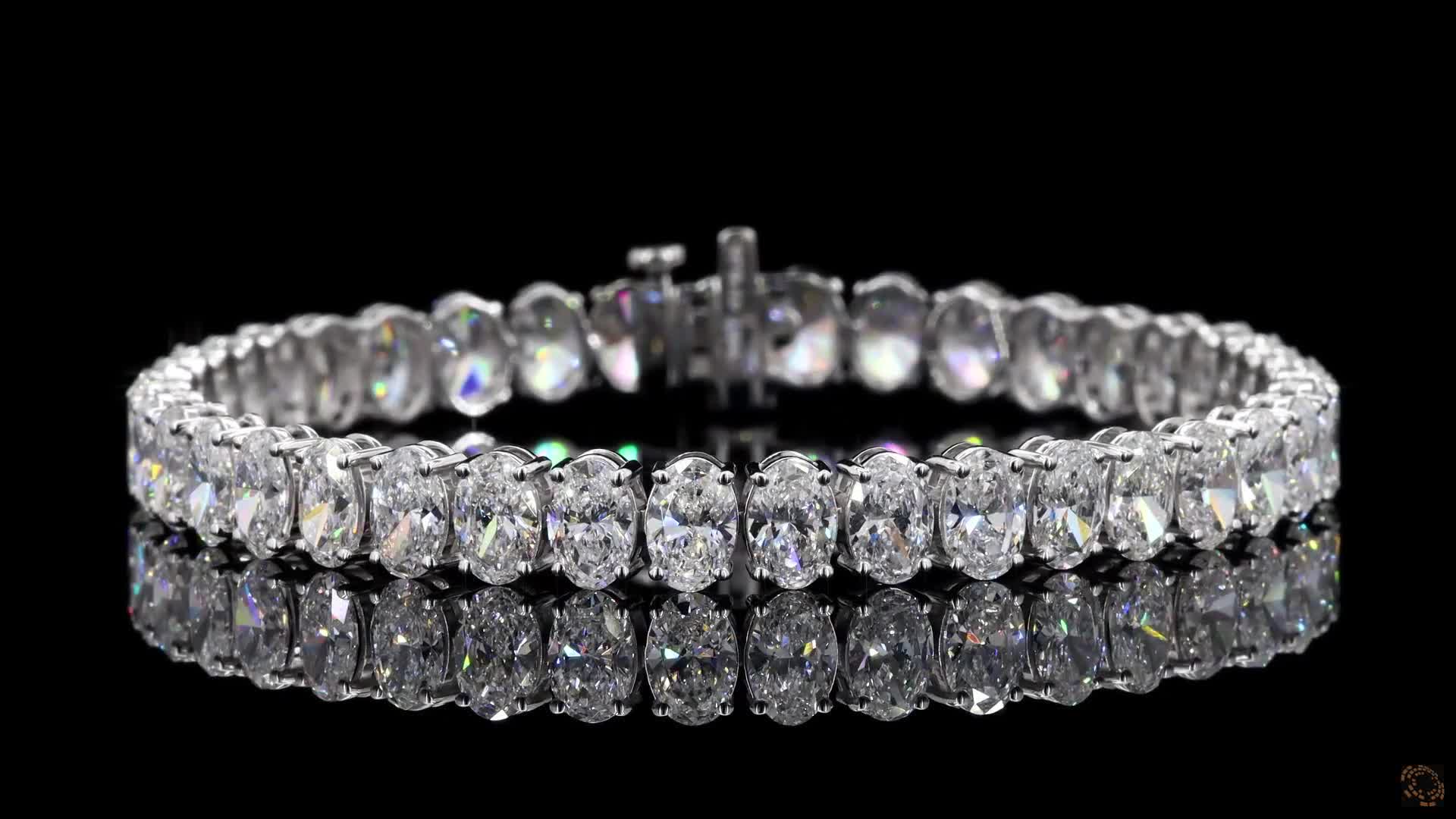 Tennis Bracelet, 14K White Gold, stock TBOV16-0.4-W