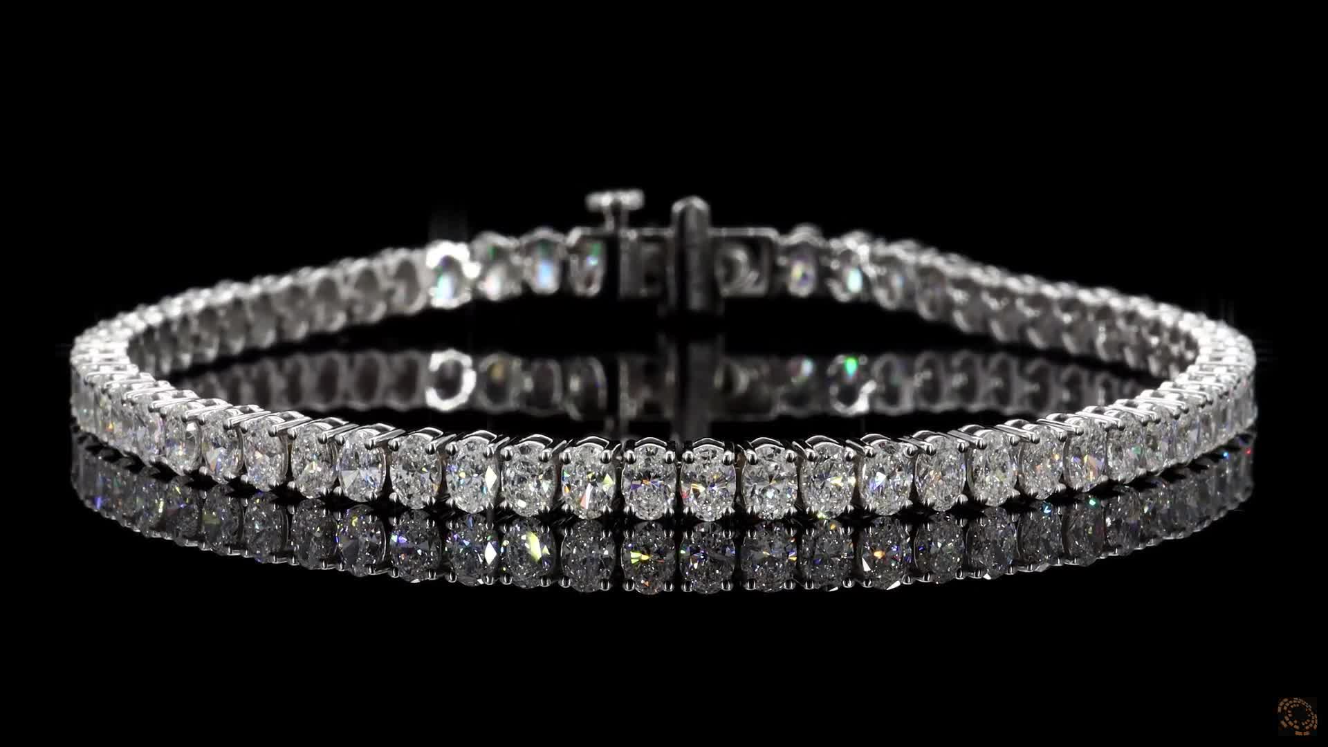 Tennis Bracelet, 14K White Gold, stock TBOV8-0.15-W