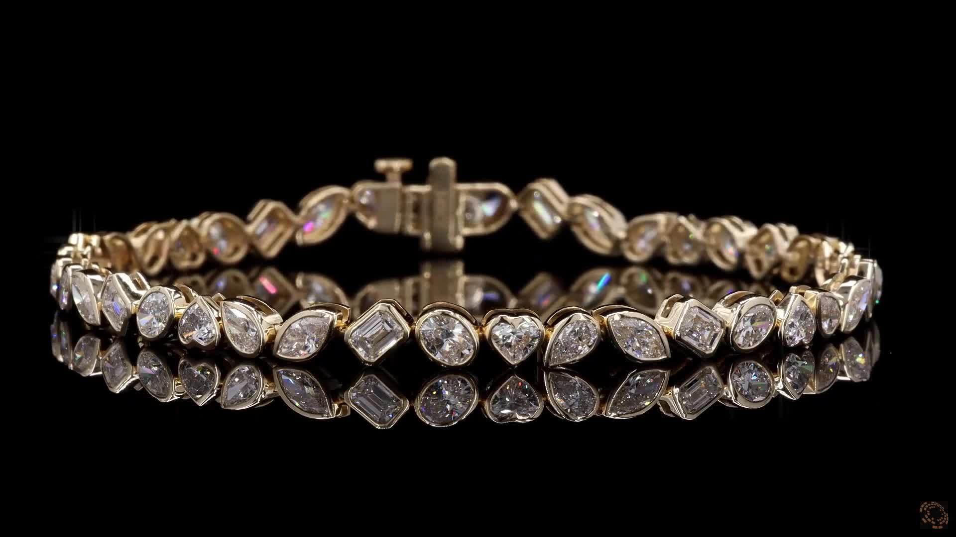 Fancy Shape Bracelet, 14K Yellow Gold, stock TBZFM-0.1-Y7