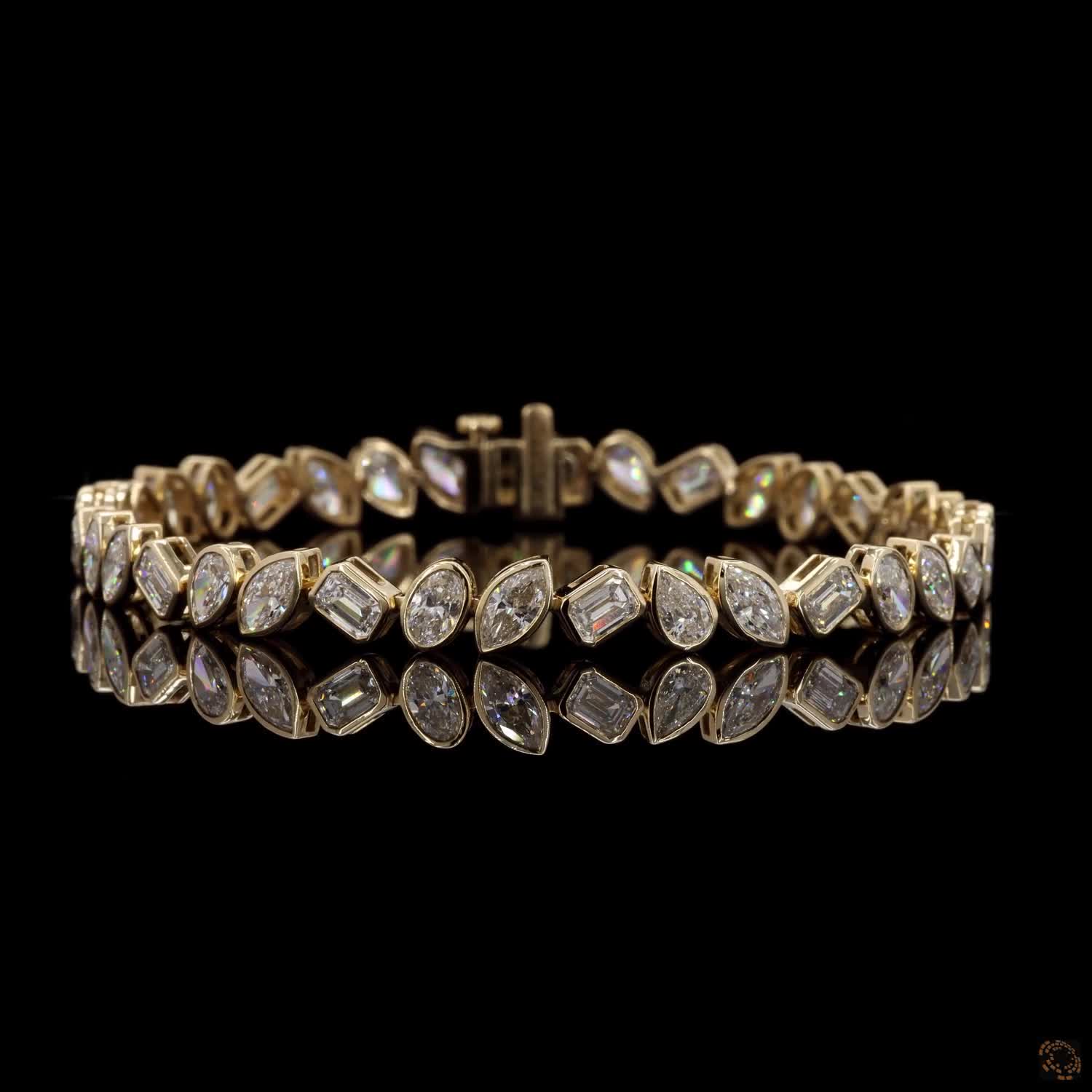 Fancy Shape Bracelet, 14K Yellow Gold, stock TBZFM-0.2-Y7