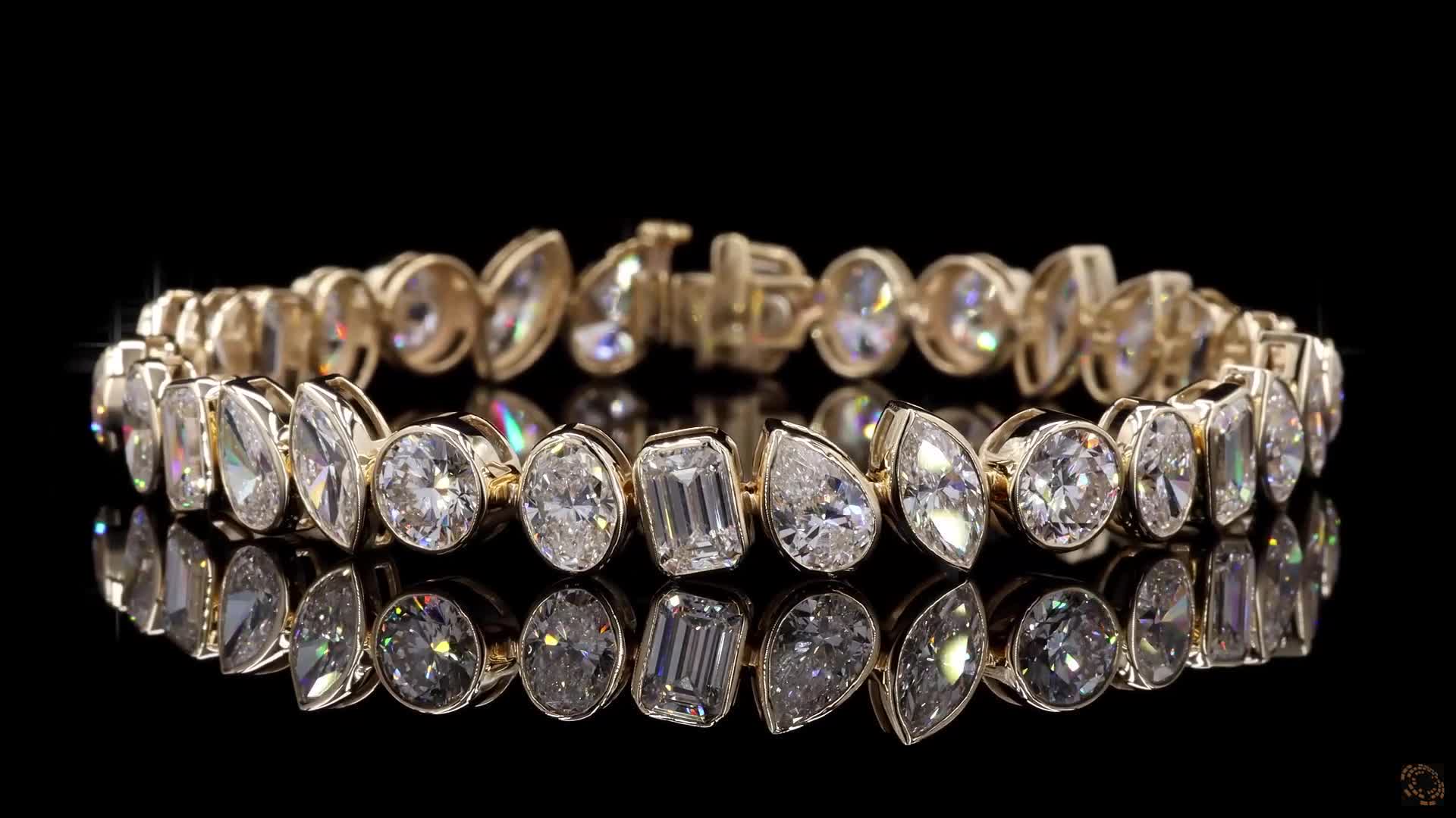 Fancy Shape Bracelet, 14K Yellow Gold, stock TBZFM-0.6-Y7