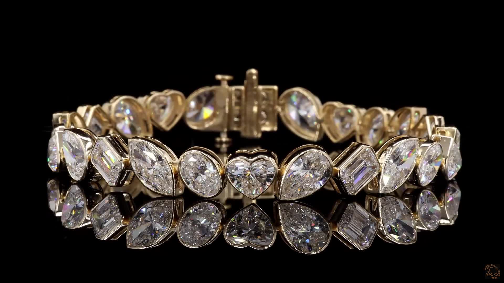 Fancy Shape Bracelet, 14K Yellow Gold, stock TBZFM-0.9-Y7