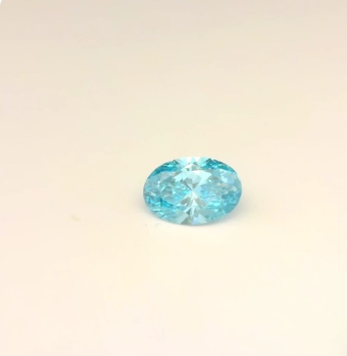 Matched pair of Oval lab grown diamonds, 8.00 × 5.50 mm, Fancy Blue VVS2, 1.02ct total