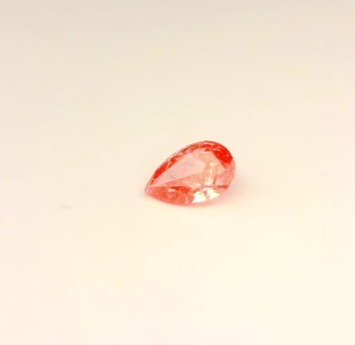 Matched pair of Pear lab grown diamonds, 8.40 × 5.40 mm, Fancy Vivid Pink VS1, 0.96ct total