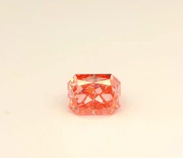 Matched pair of Radiant Cut lab grown diamonds, 6.00 × 4.80 mm, Fancy Vivid Pink VVS2, 1.05ct total