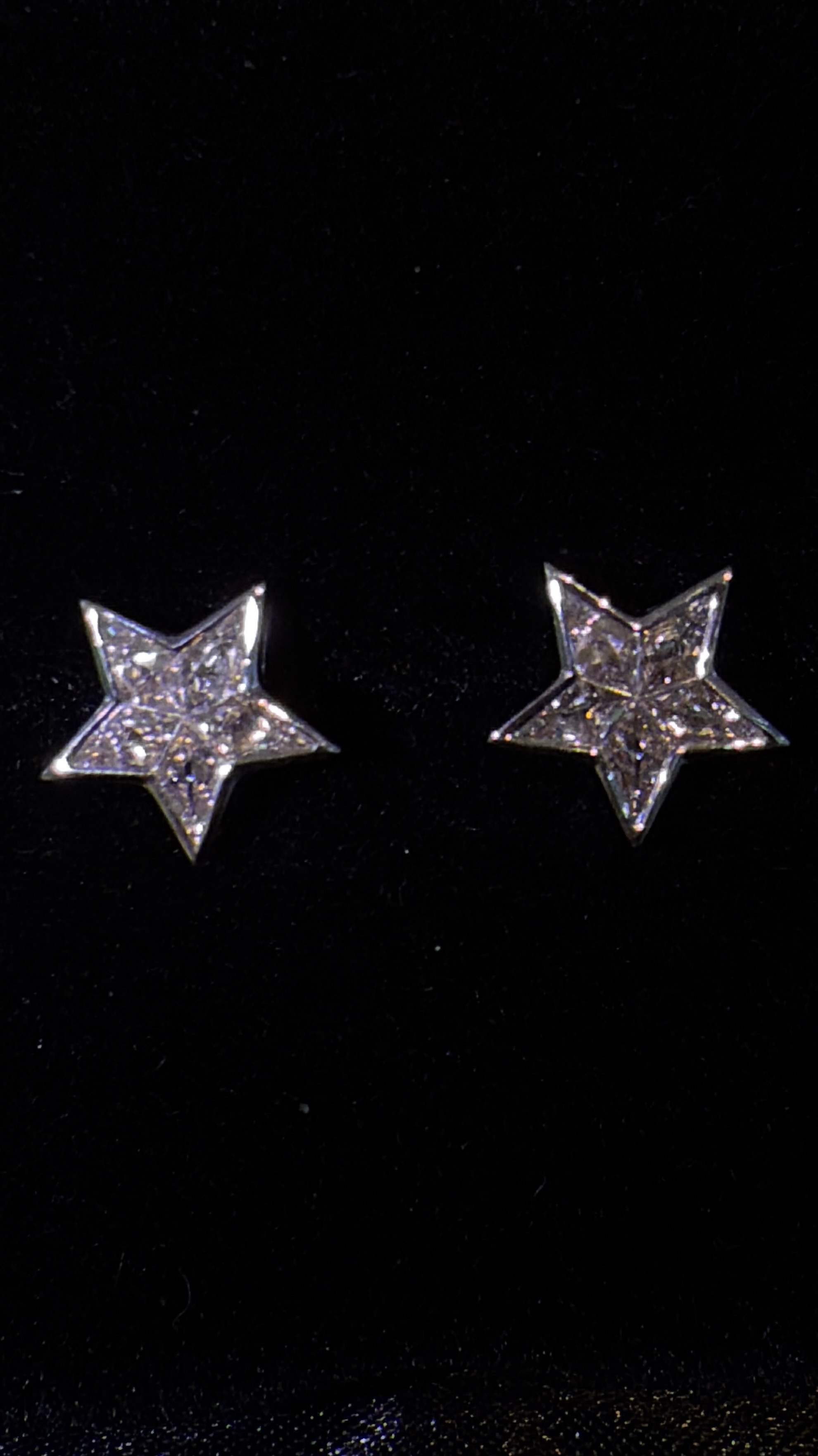 Stud Earrings, 18K White Gold, stock 103755