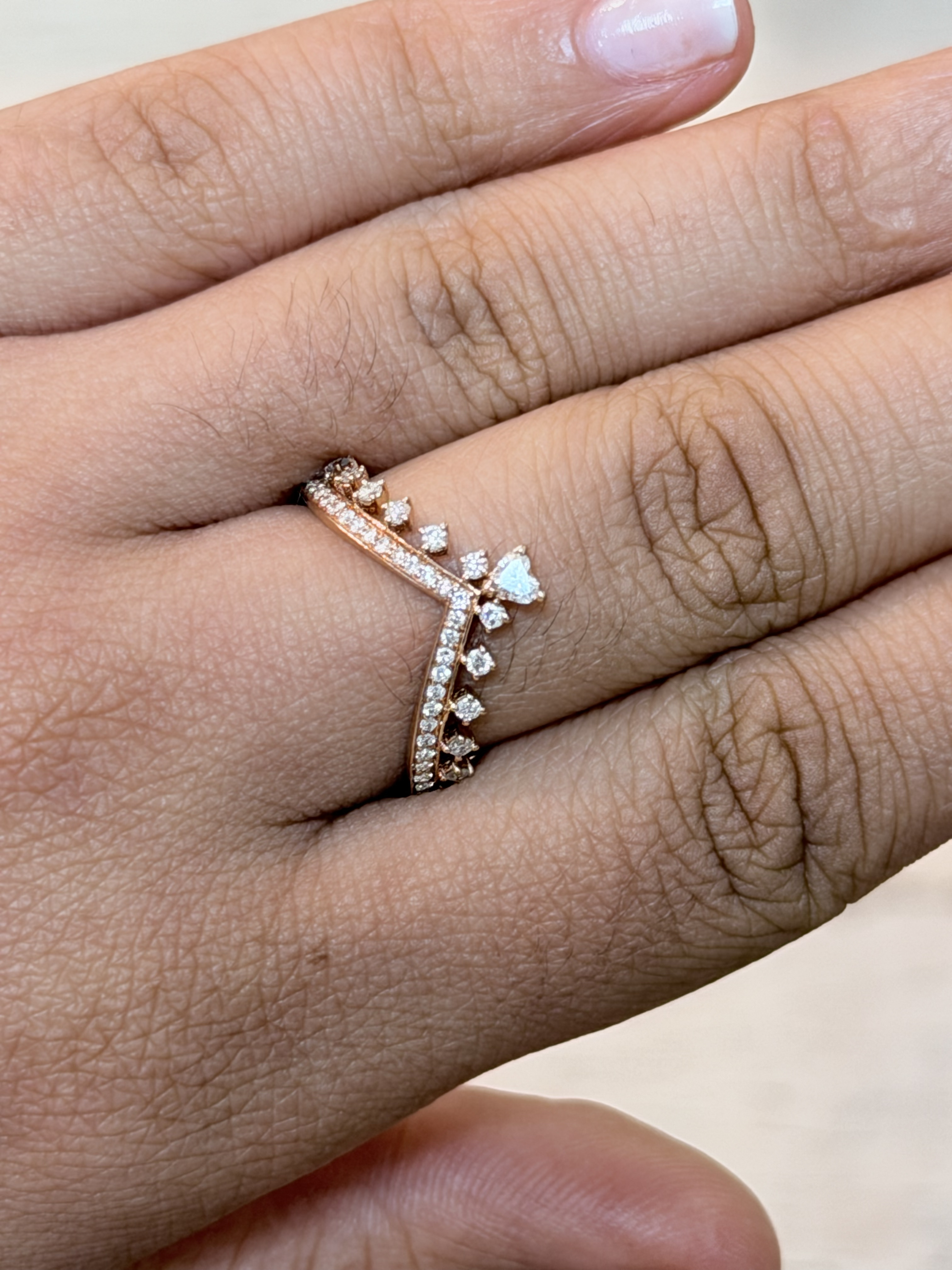 Engagement Ring, 14K Rose Gold, stock 104020