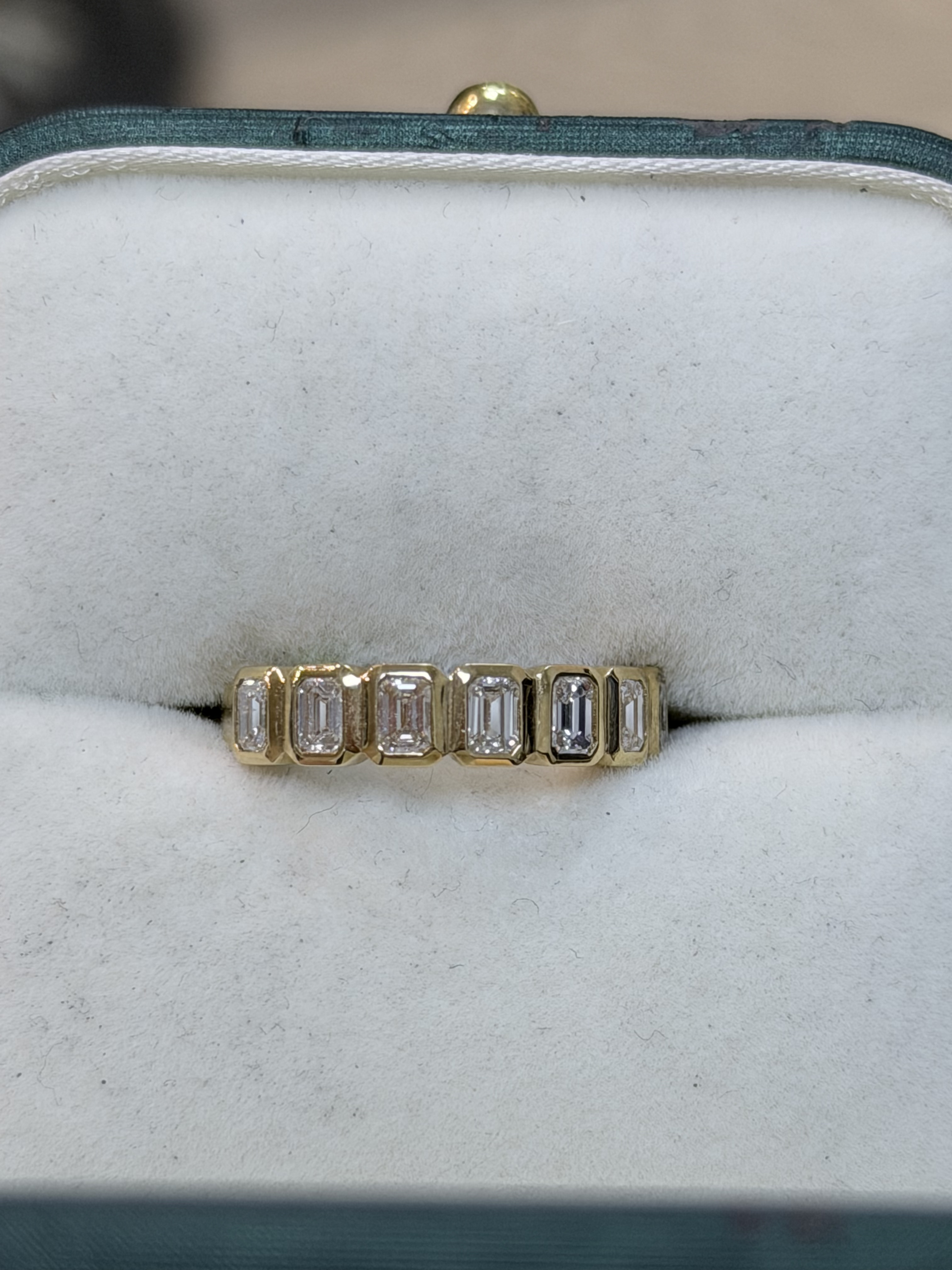 Half-Eternity Band, 14K Yellow Gold, stock 104035