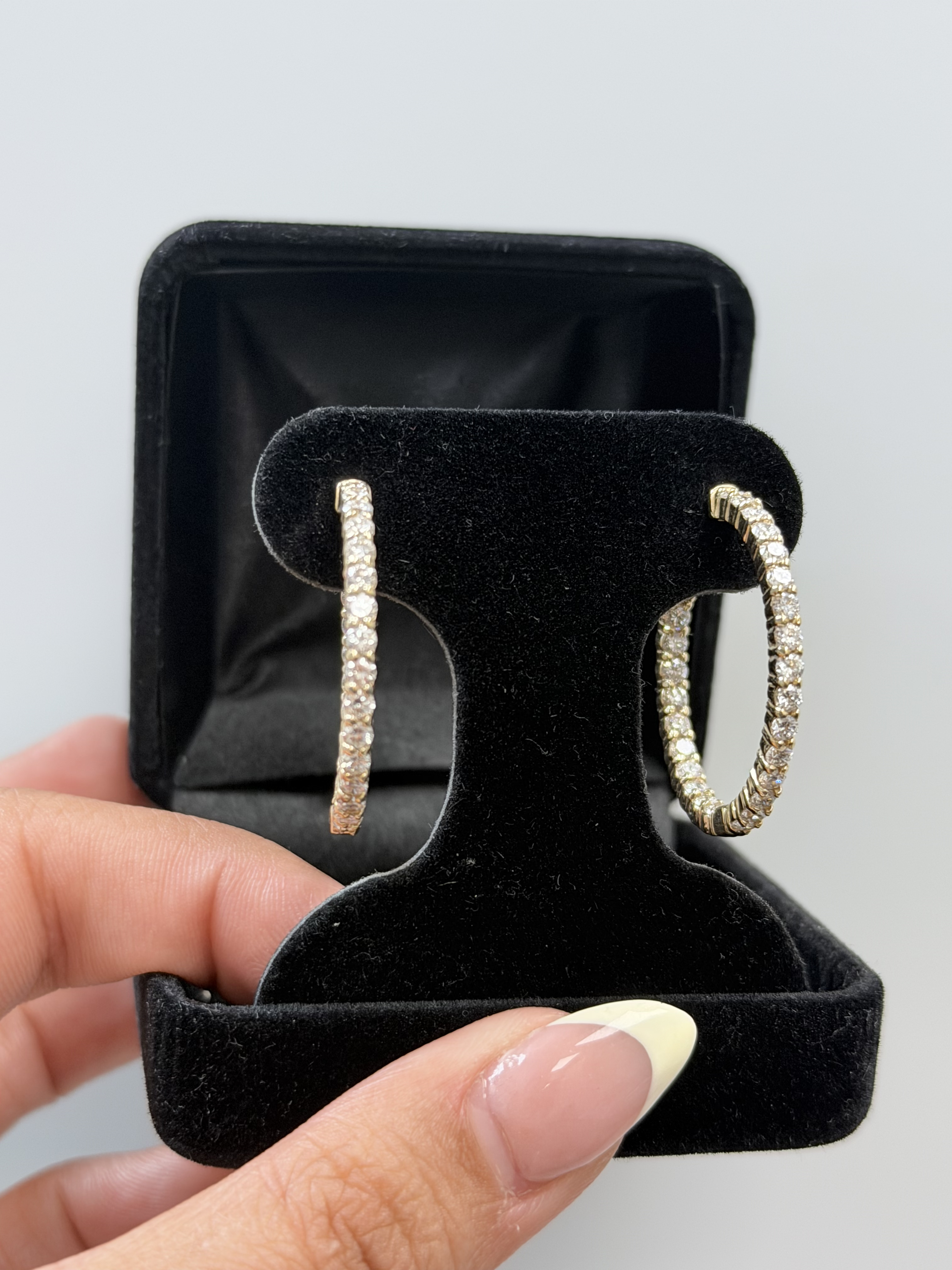 Hoop Earrings, 14K Yellow Gold, stock 125819