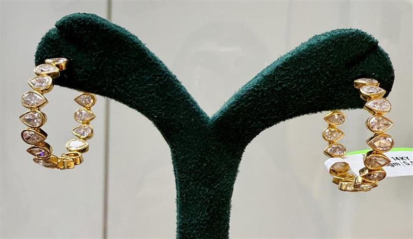Hoop Earrings, 14K Yellow Gold, stock 305727