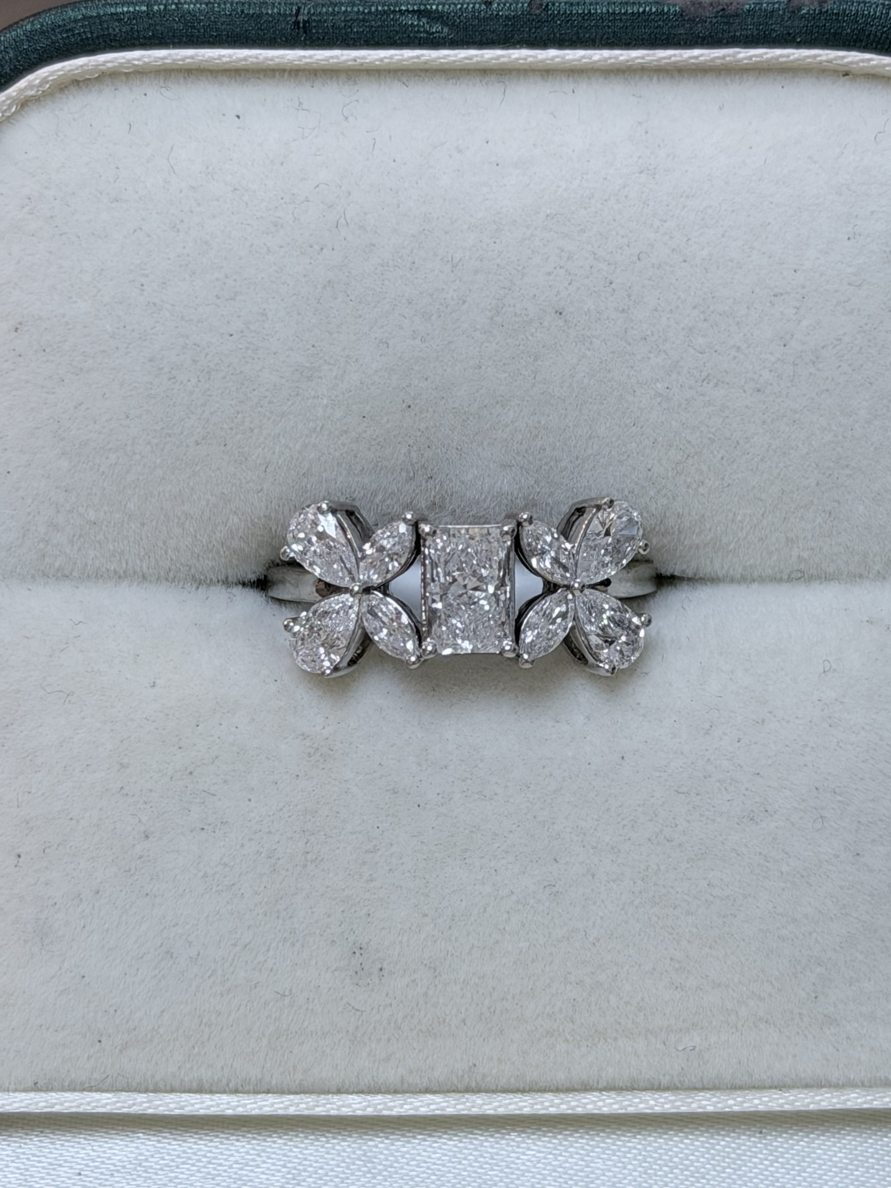 Fashion Engagement Ring, 14K White Gold, stock 844182